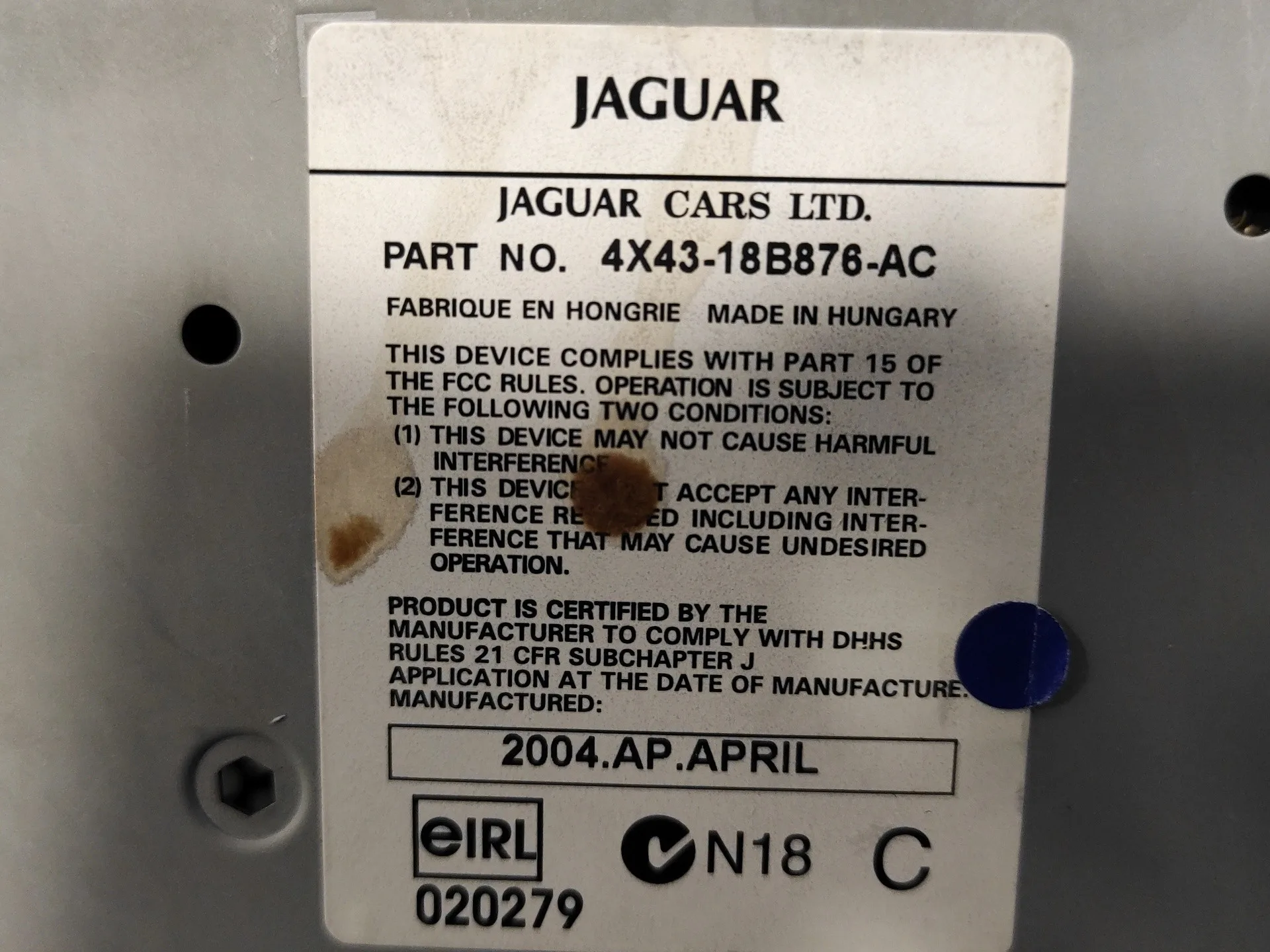 Sistema Audio / Radio Cd para Jaguar X-Type