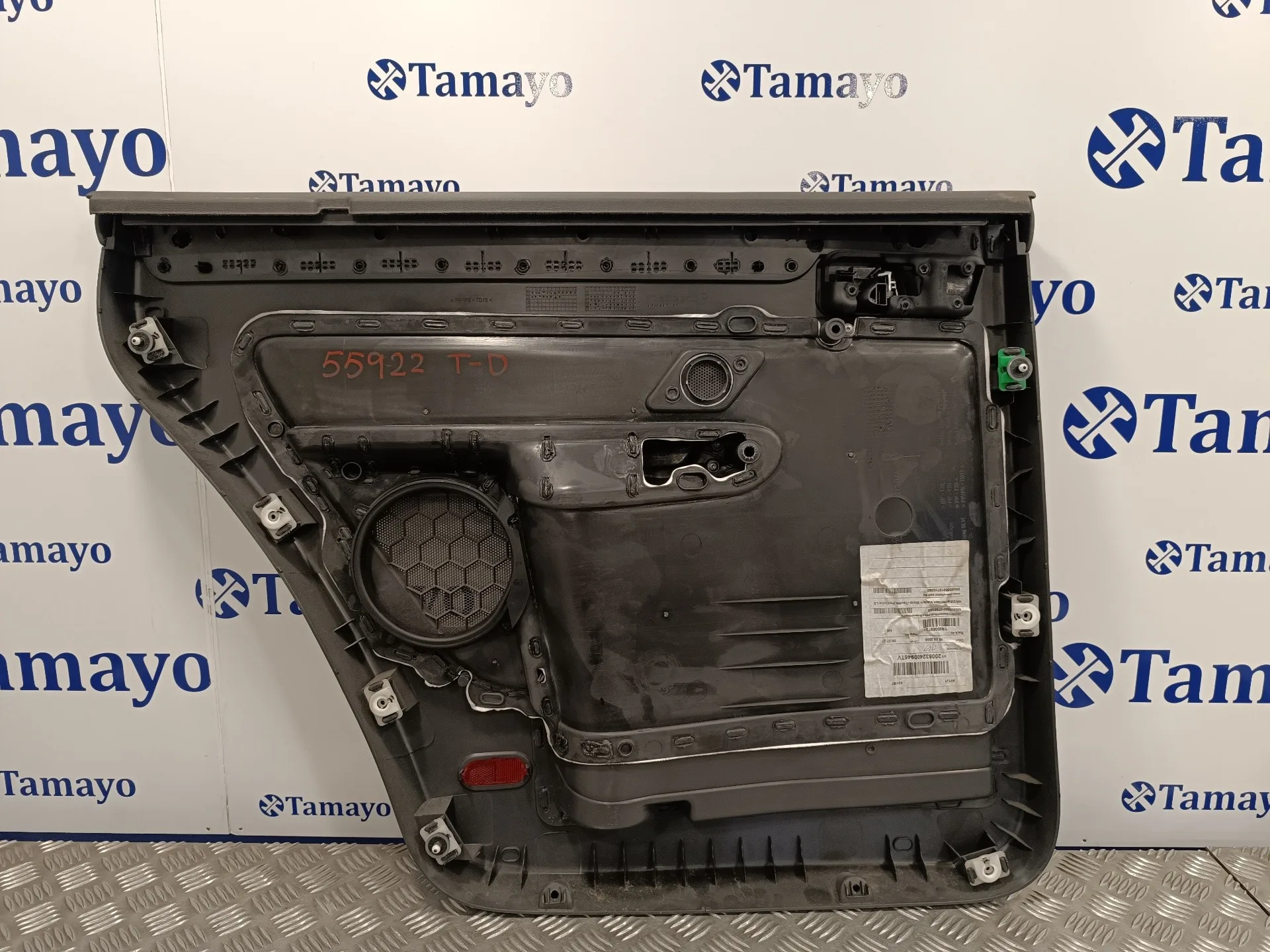 Guarnecido Puerta Trasera Derecha para Volkswagen Touran (1T2)
