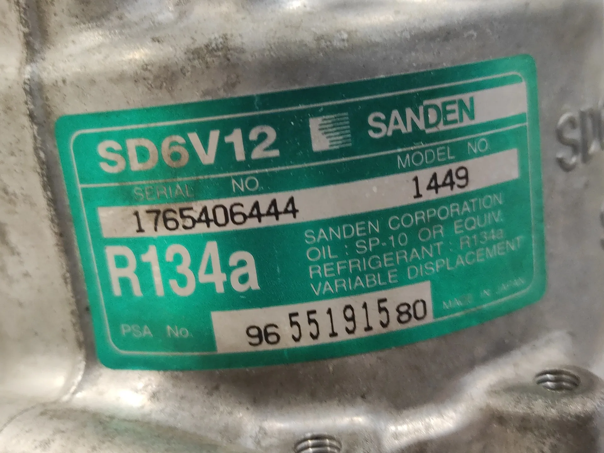 Compresor Aire Acondicionado para Peugeot 307 Break / Sw (S1)