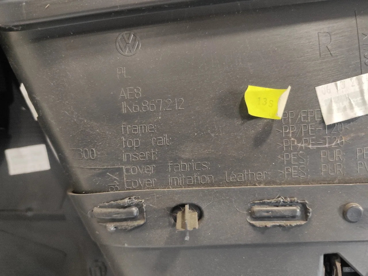 Guarnecido Puerta Trasera Derecha para Volkswagen Golf V Berlina (1K1)