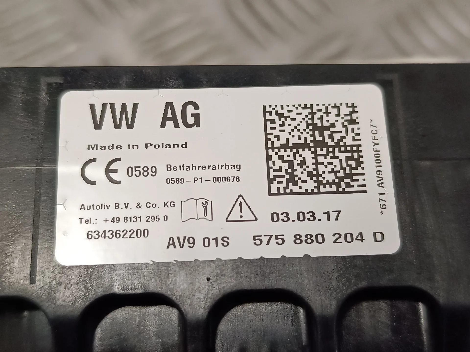 Airbag Delantero Derecho para Seat Ateca (Kh7)