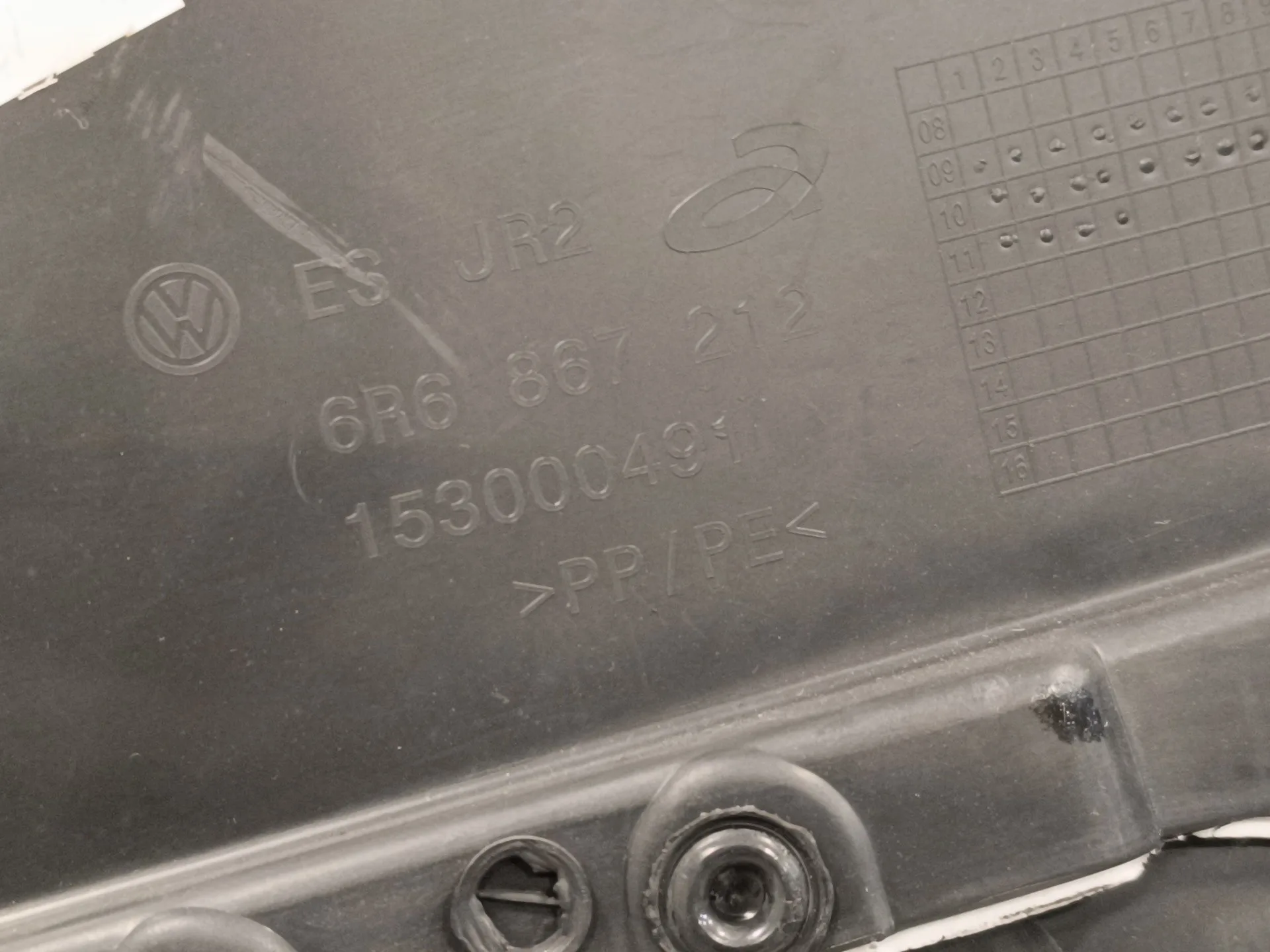 Guarnecido Puerta Trasera Derecha para Volkswagen Polo (6R1)