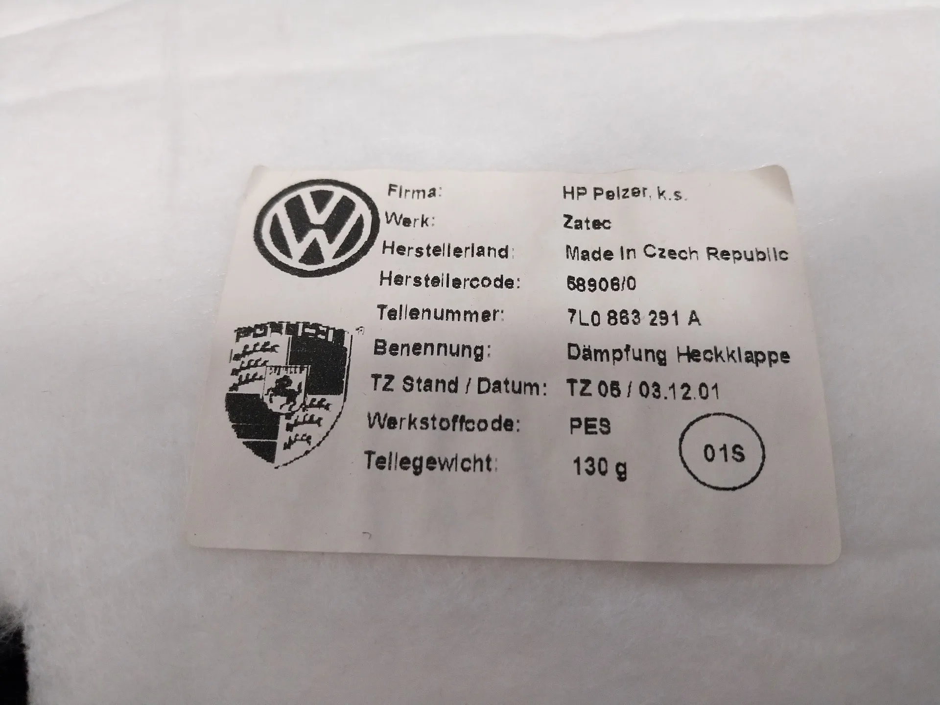 Guarnecido Porton Trasero para Porsche Cayenne (Typ 9Pa)