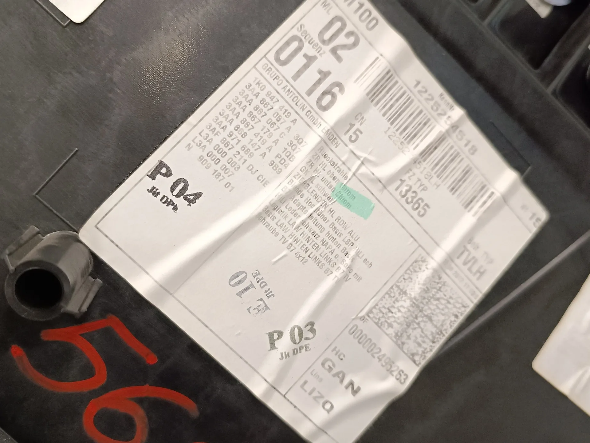 Guarnecido Puerta Trasera Izquierda para Volkswagen Passat Variant (365)