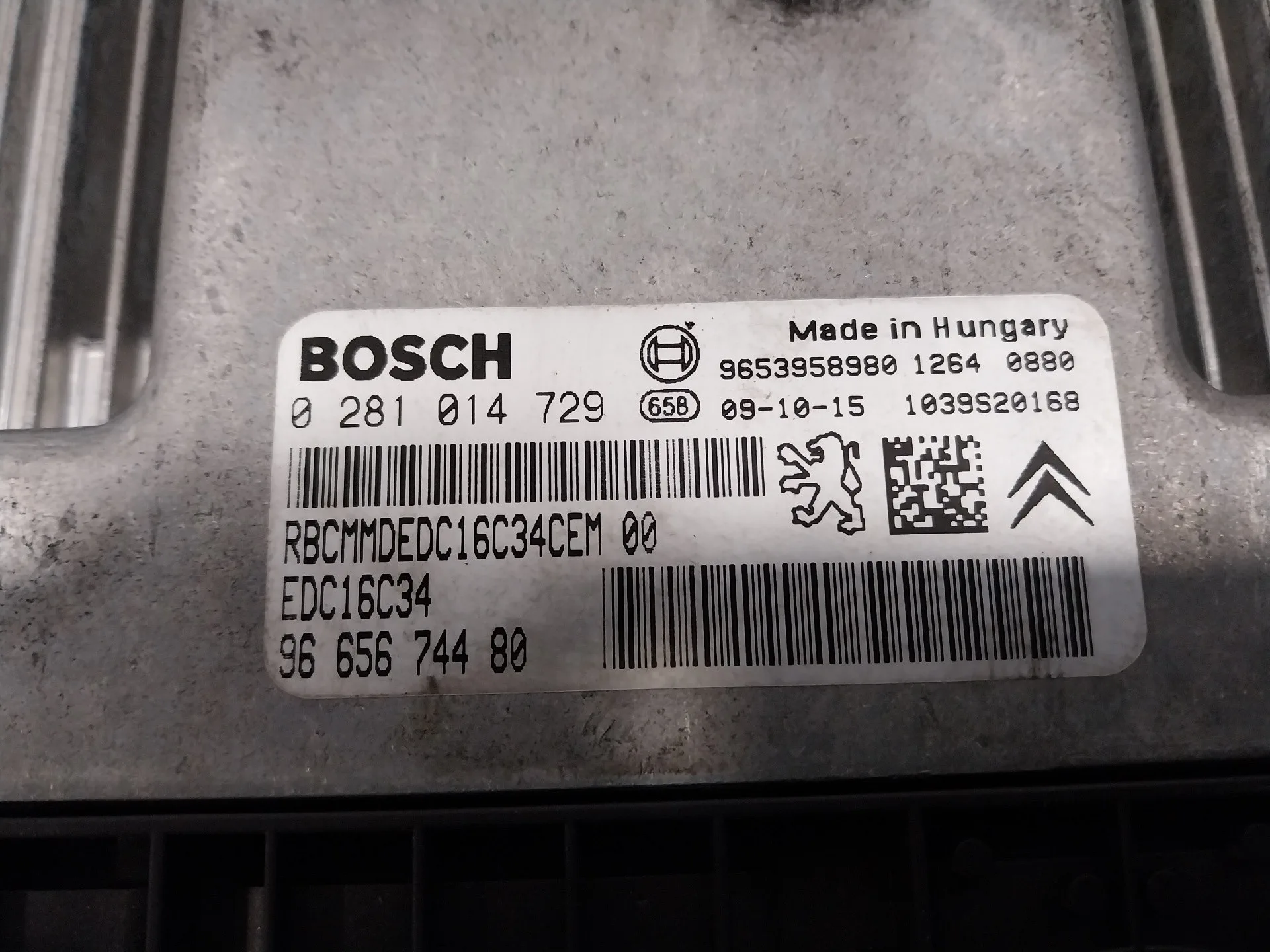 Centralita Motor Uce para Citroën C4 Grand Picasso