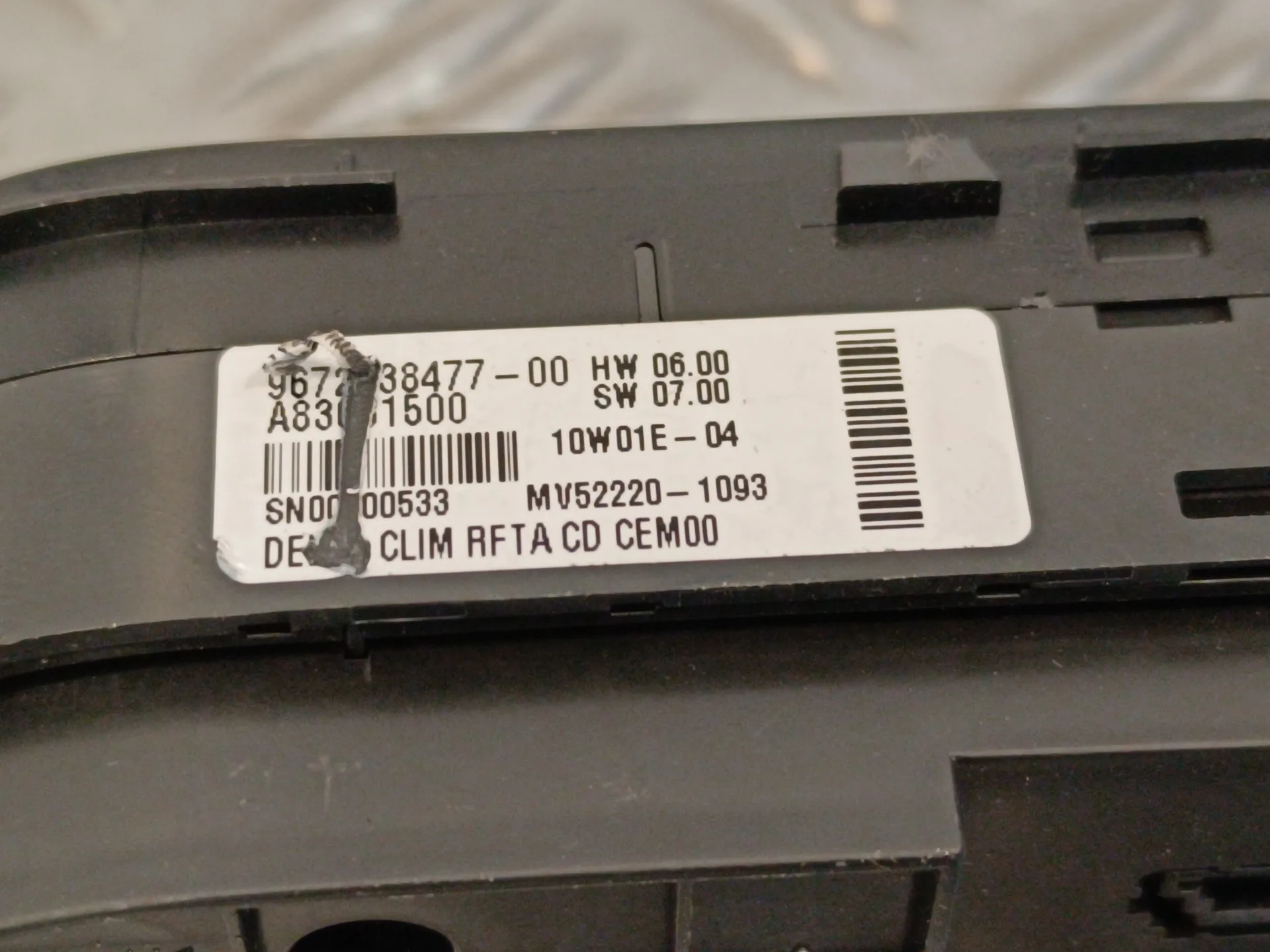 Mando Climatizador para Citroën C4 Picasso