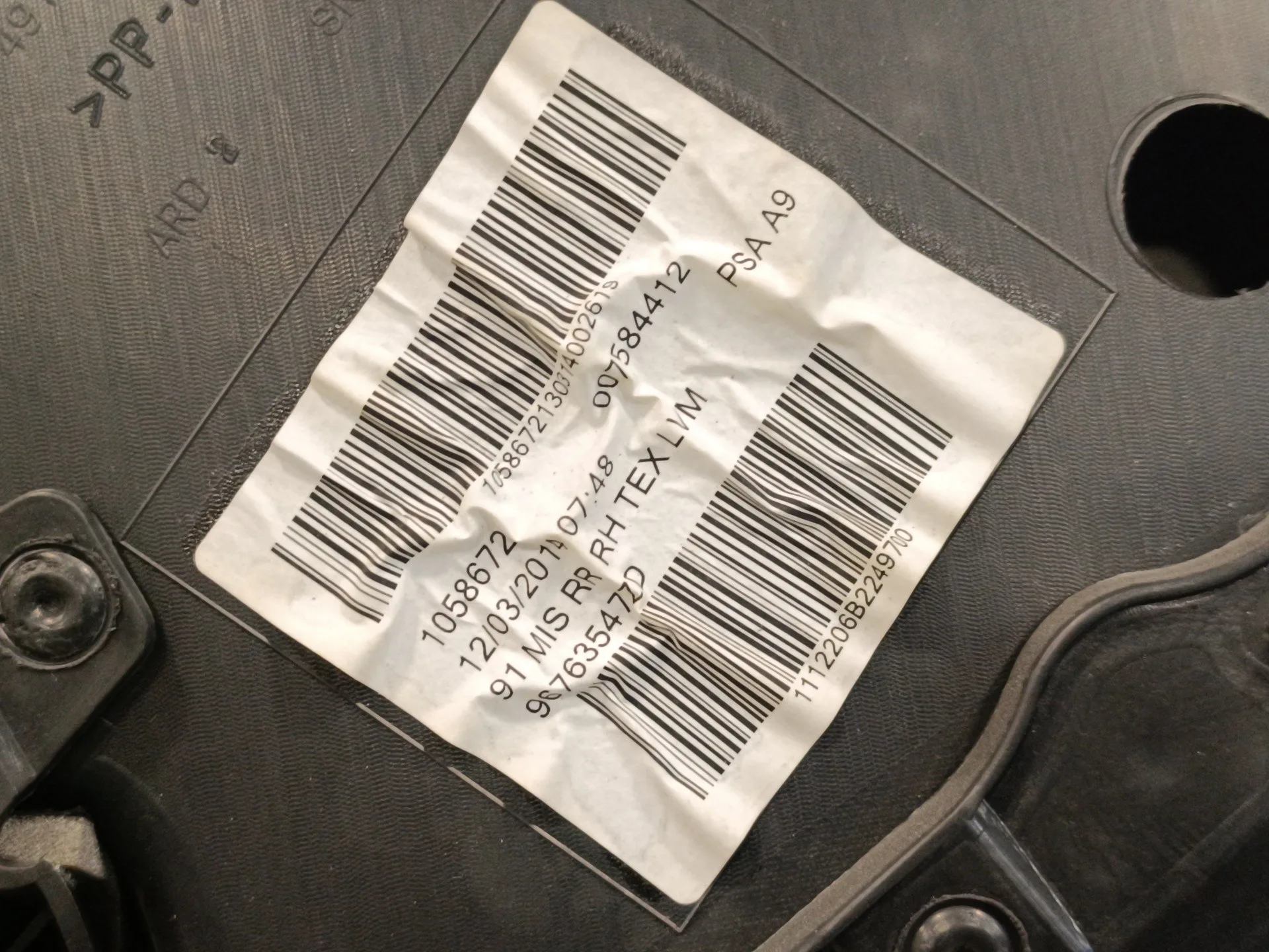 Guarnecido Puerta Trasera Izquierda para Peugeot 208