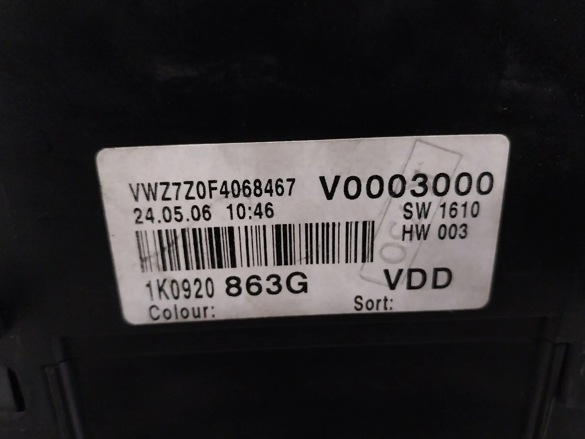 Cuadro Instrumentos para Volkswagen Golf V Berlina (1K1)