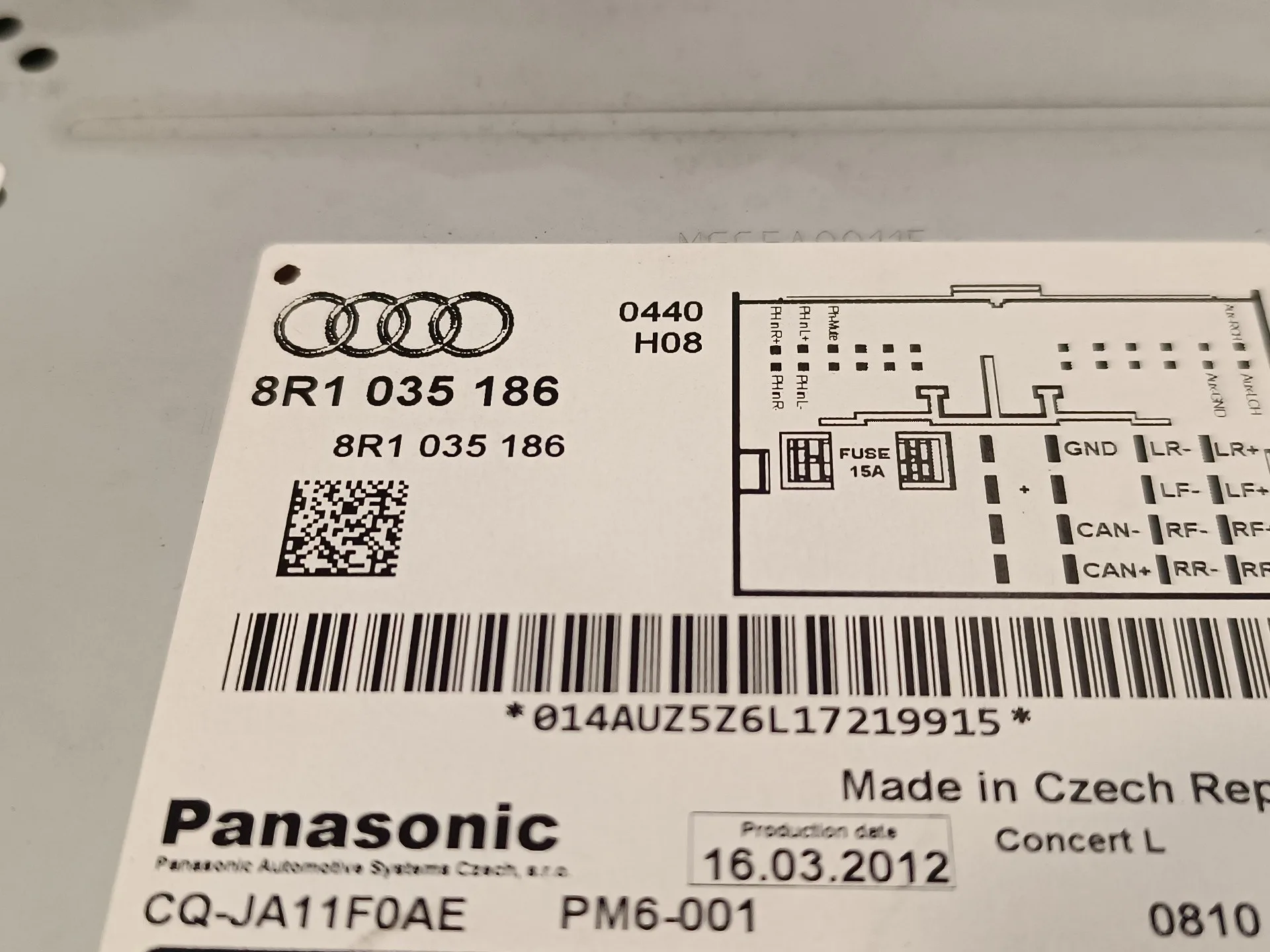 Sistema Audio / Radio Cd para Audi A5 Coupe (8T)