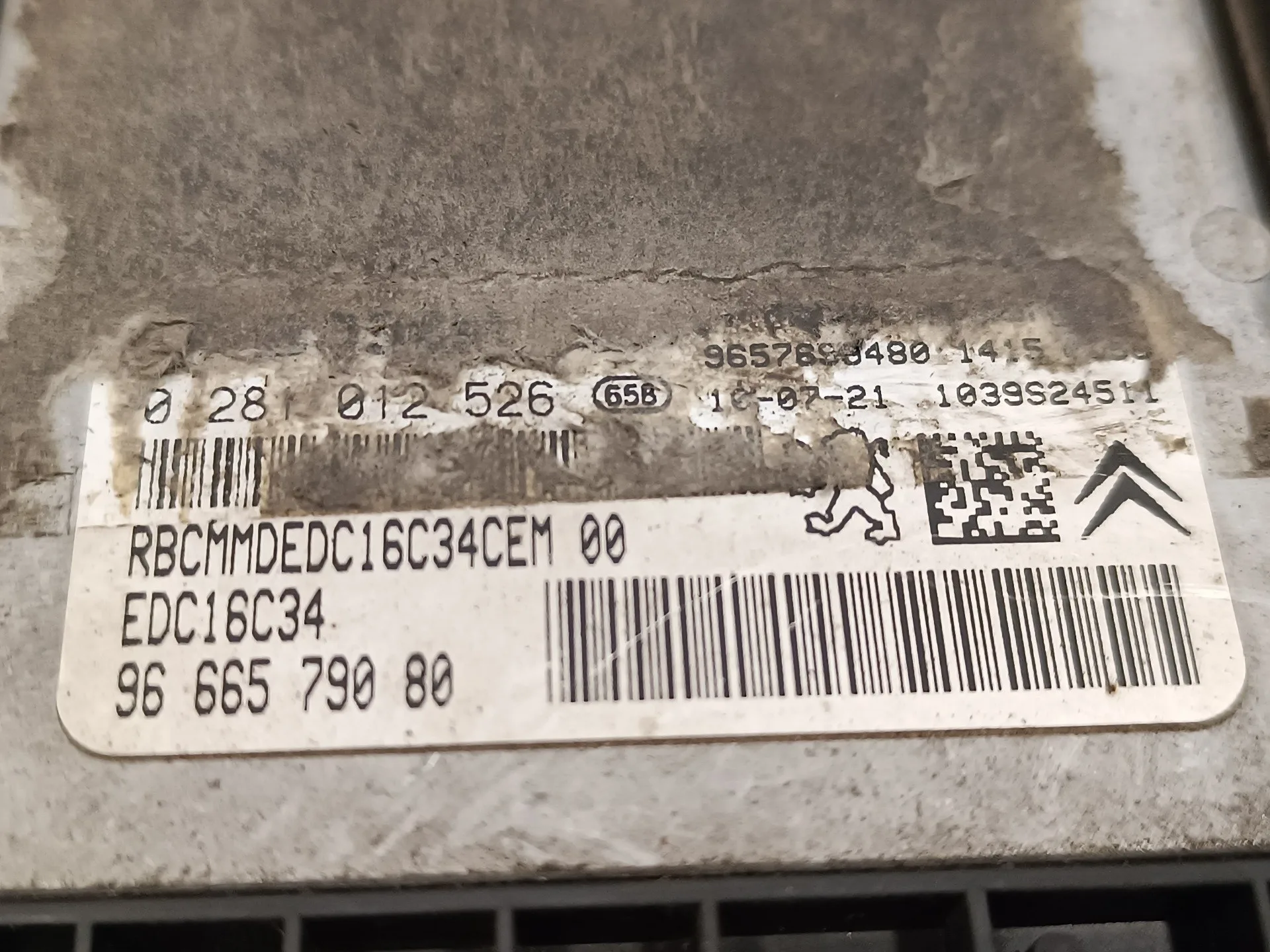 Centralita Motor Uce para Peugeot 206+