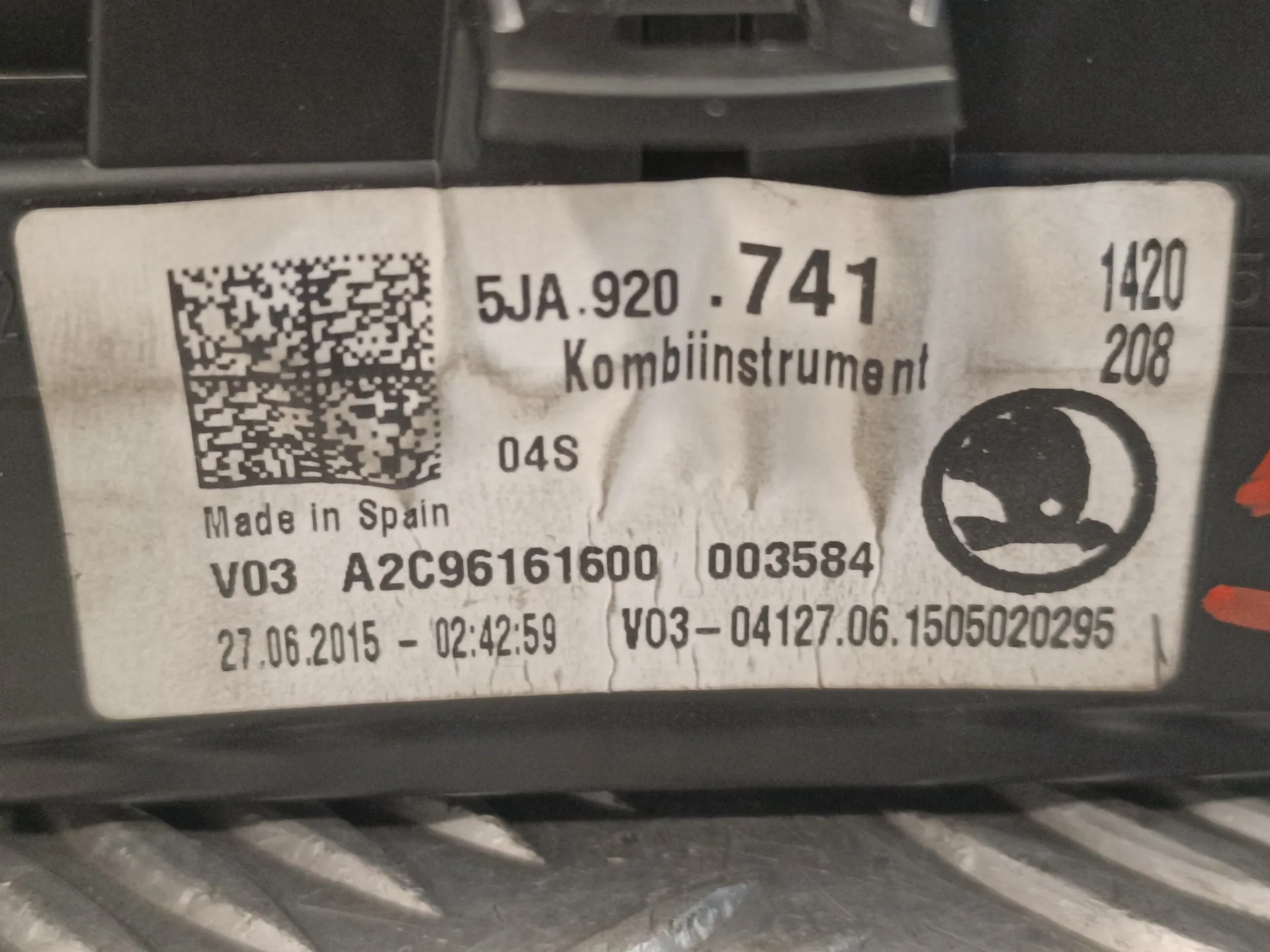 Cuadro Instrumentos para Skoda Rapid