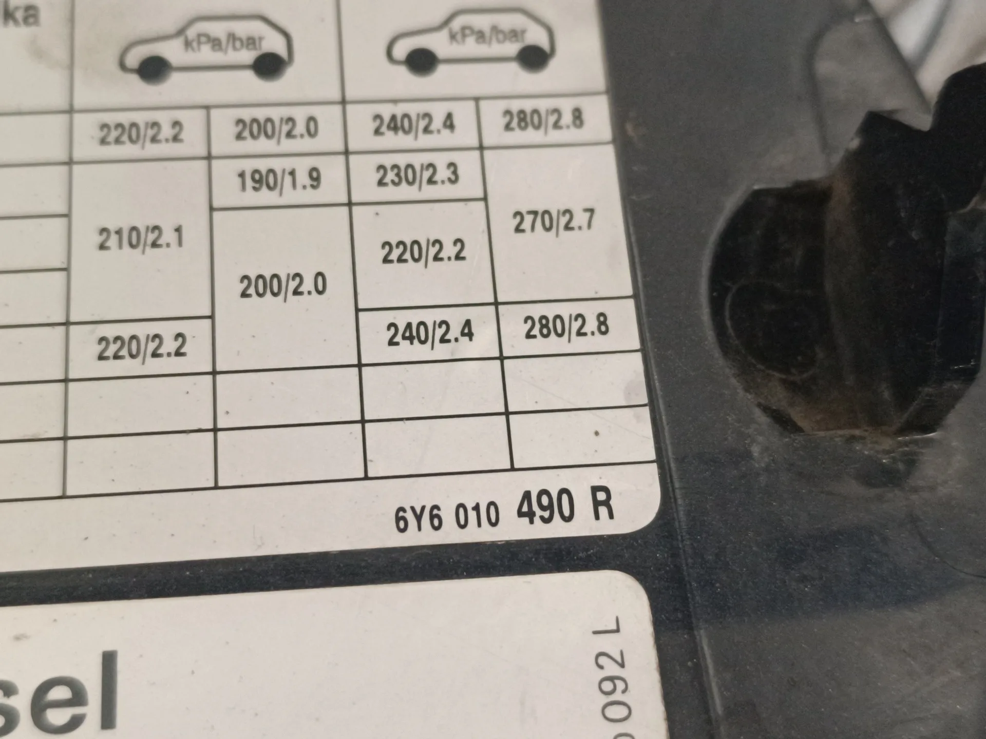 Tapa Exterior Combustible para Skoda Fabia (6Y2/6Y3)