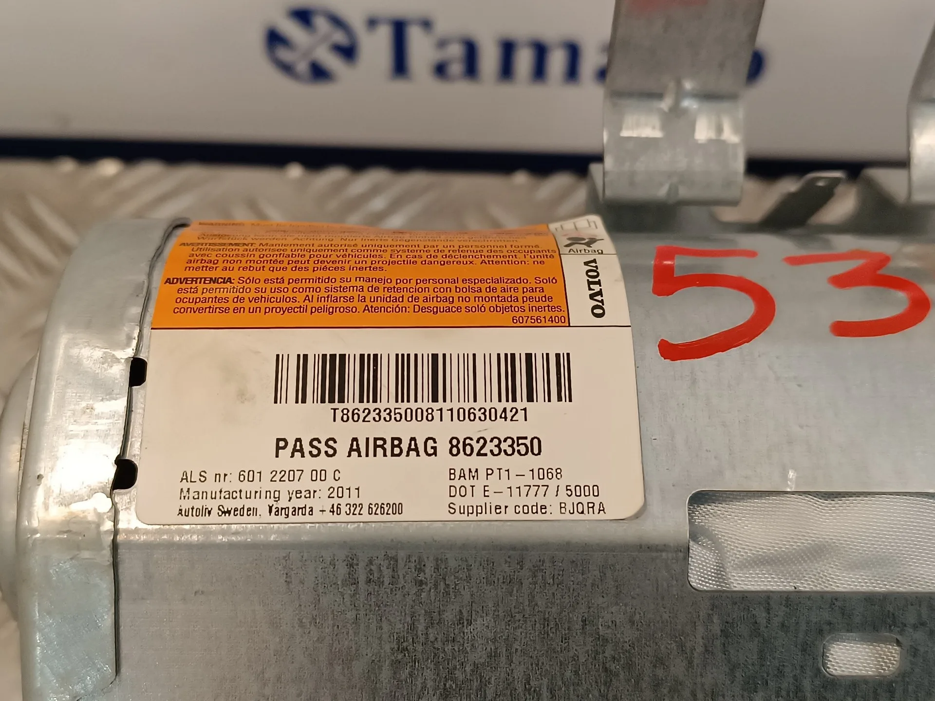 Airbag Delantero Derecho para Volvo S40 Berlina