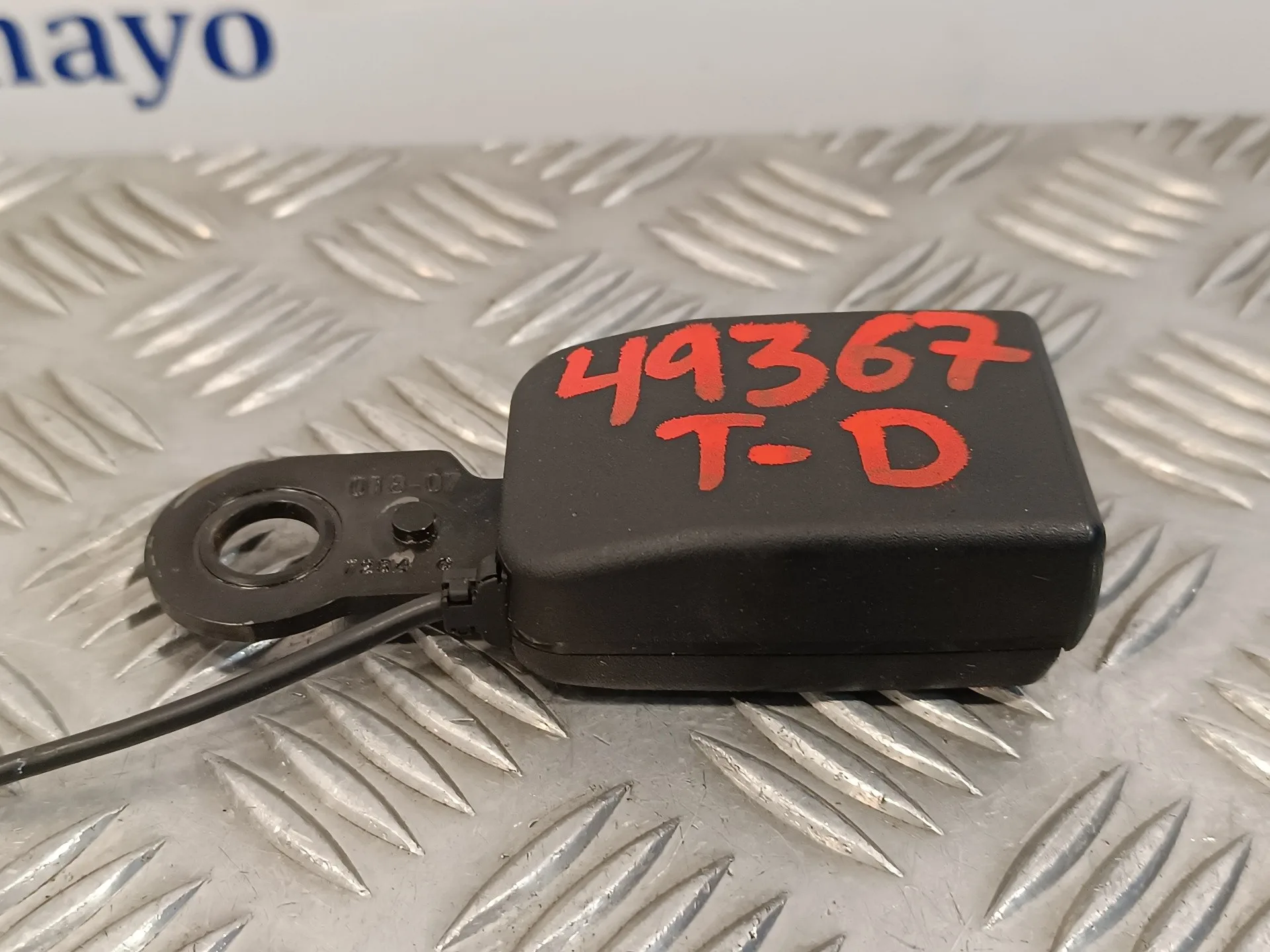 Enganche Cinturon Trasero Derecho para Peugeot 207 Cc