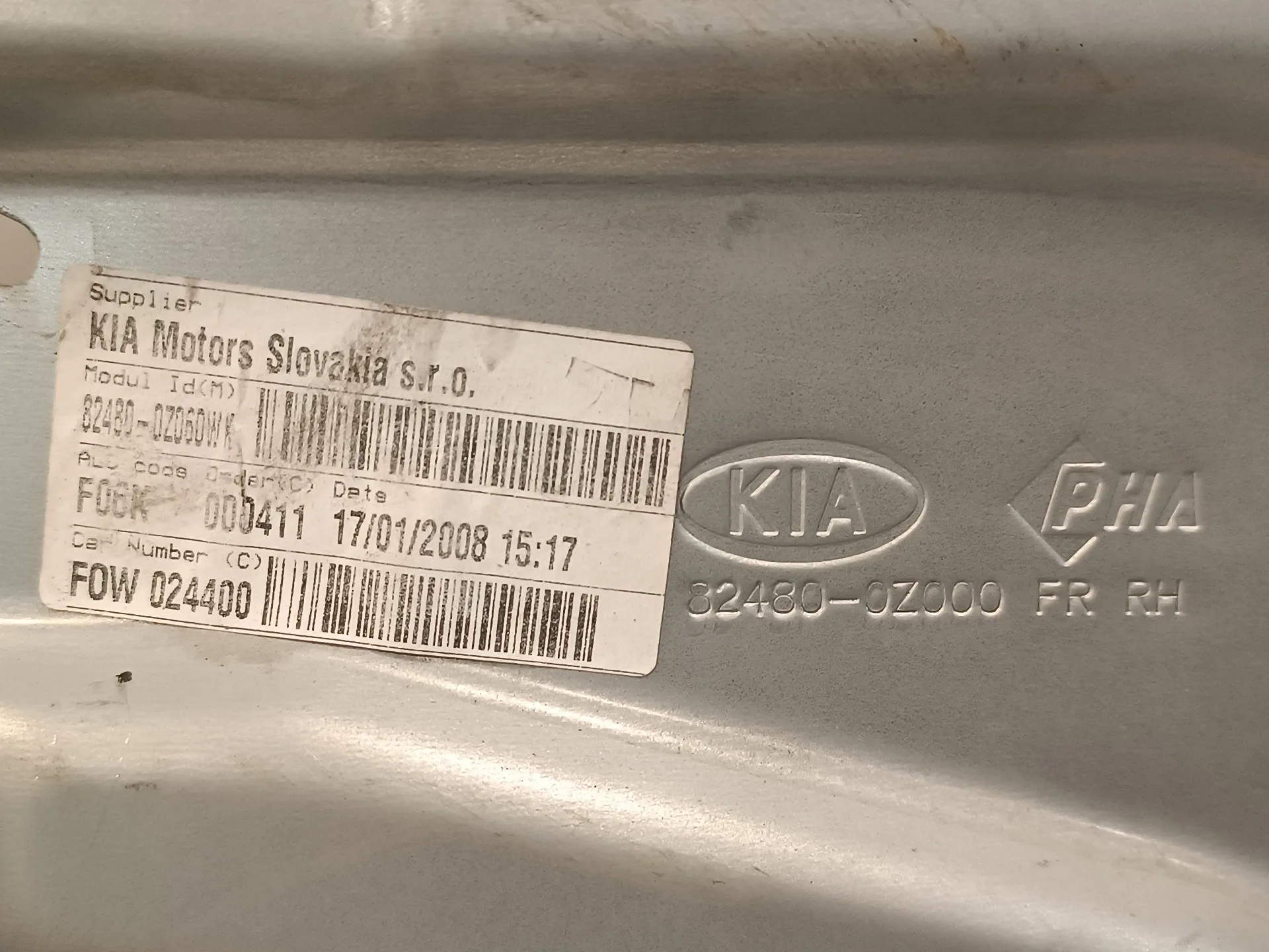Elevalunas Delantero Derecho para Kia Sportage