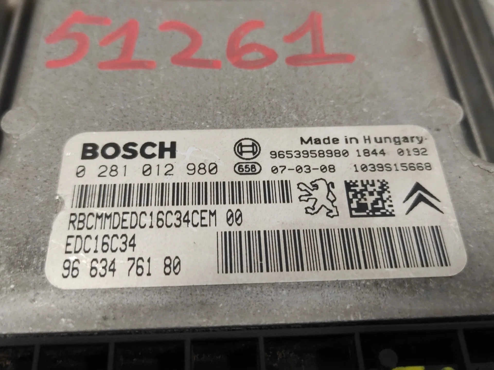 Centralita Motor Uce para Citroën C4 Picasso