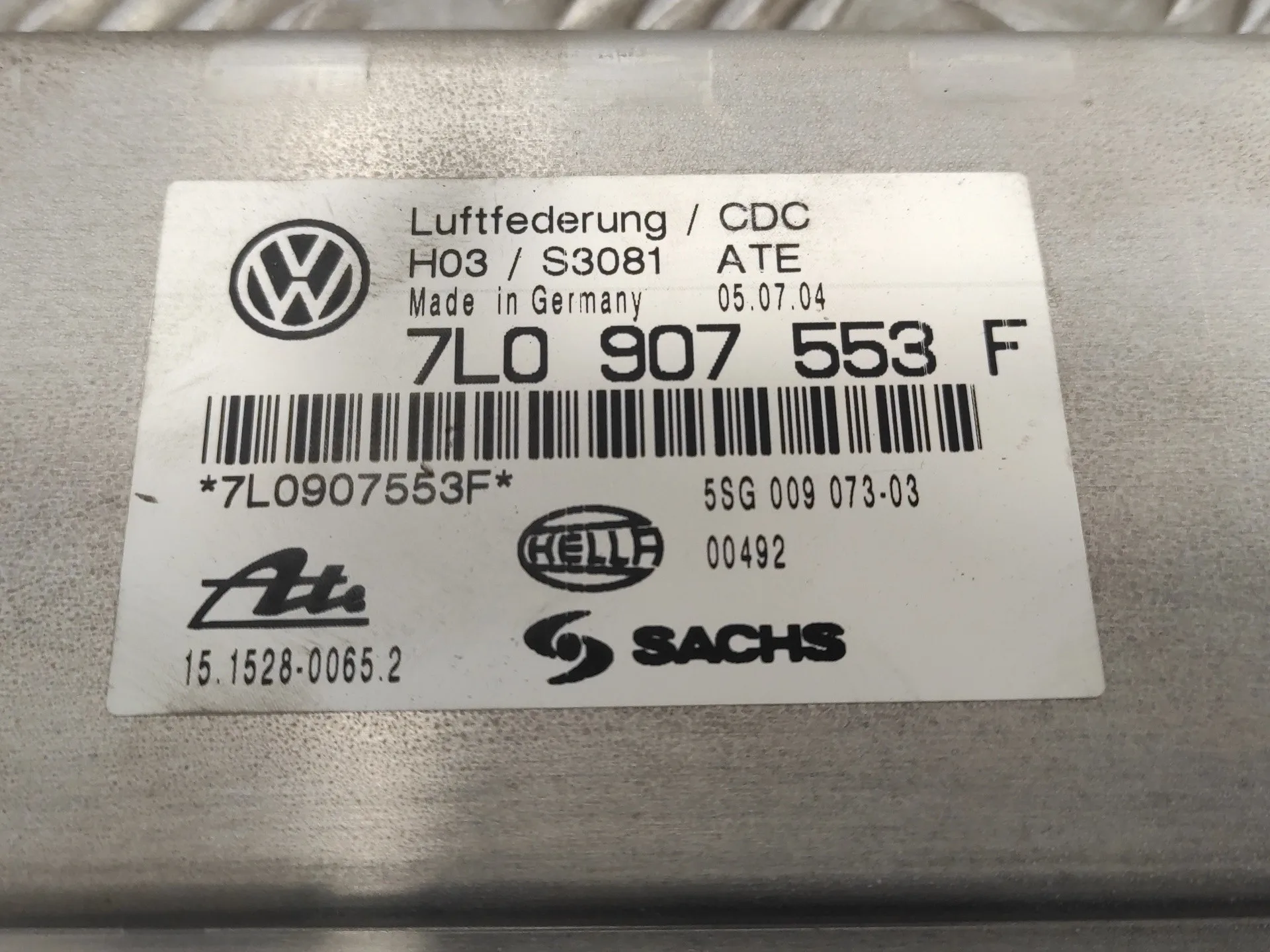 Centralita Suspension para Volkswagen Touareg (7La)