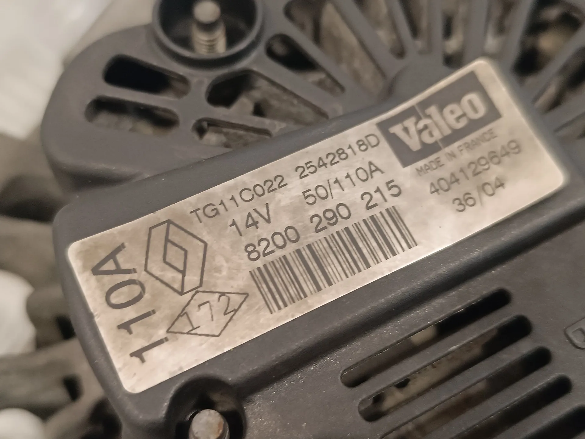 Alternador para Renault Scenic Ii