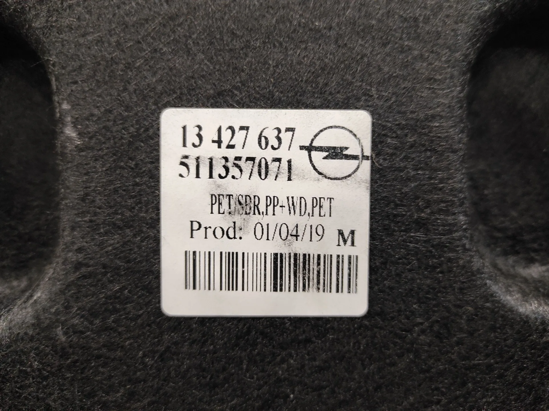 Moqueta Maletero para Opel Corsa E