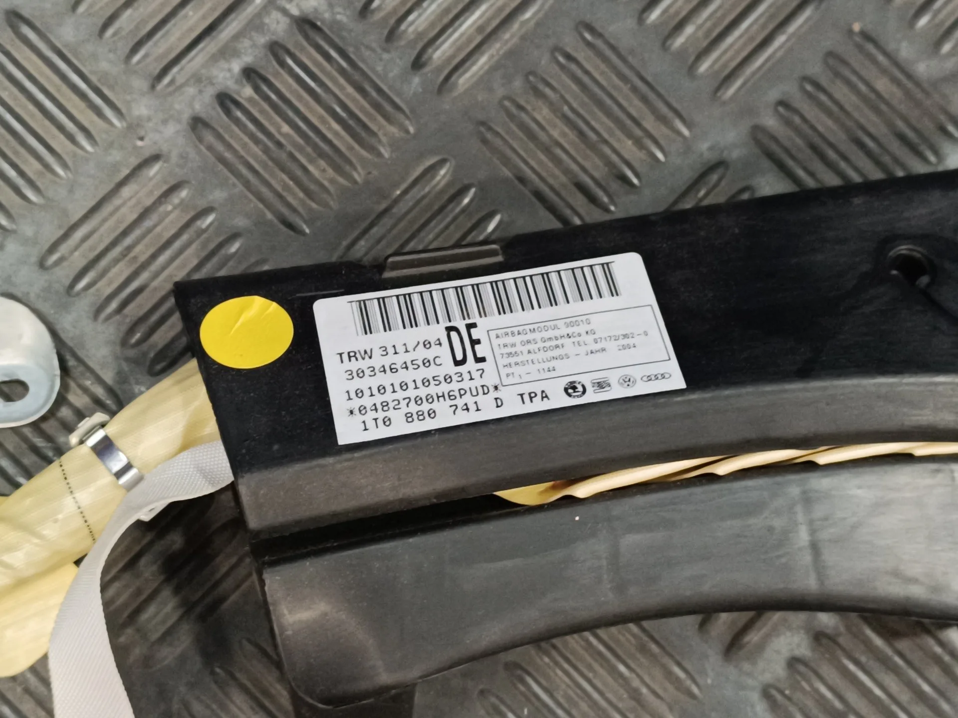 Airbag Cortina Delantero Izquierdo para Volkswagen Touran (1T1)