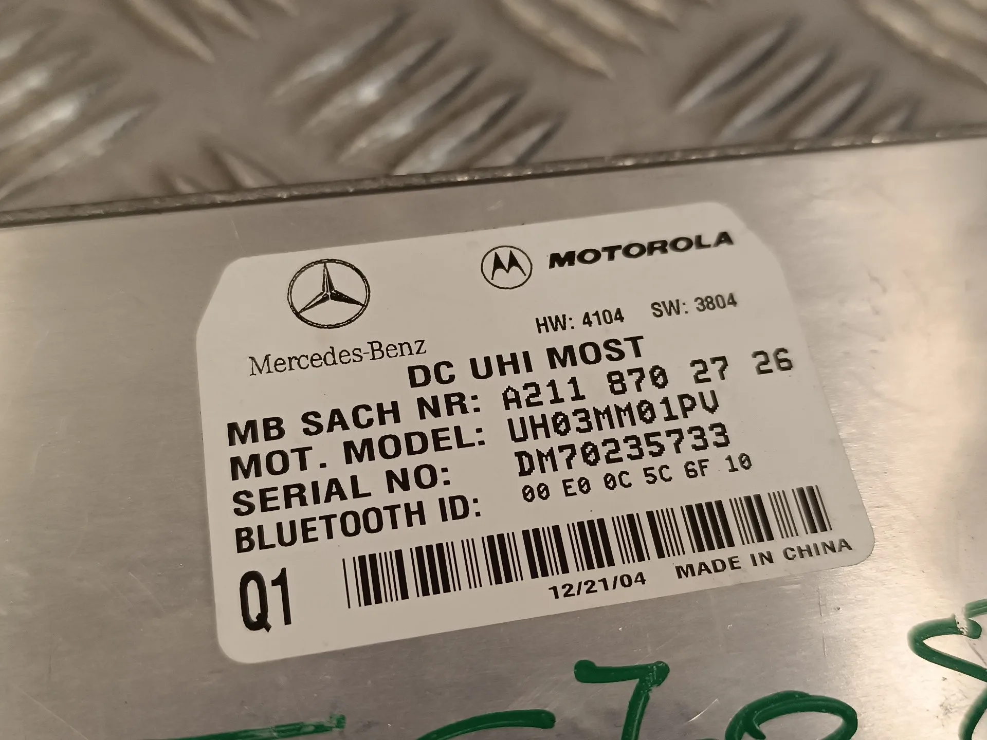 Modulo Electronico para Mercedes-Benz Clase Slk (W171) Roadster