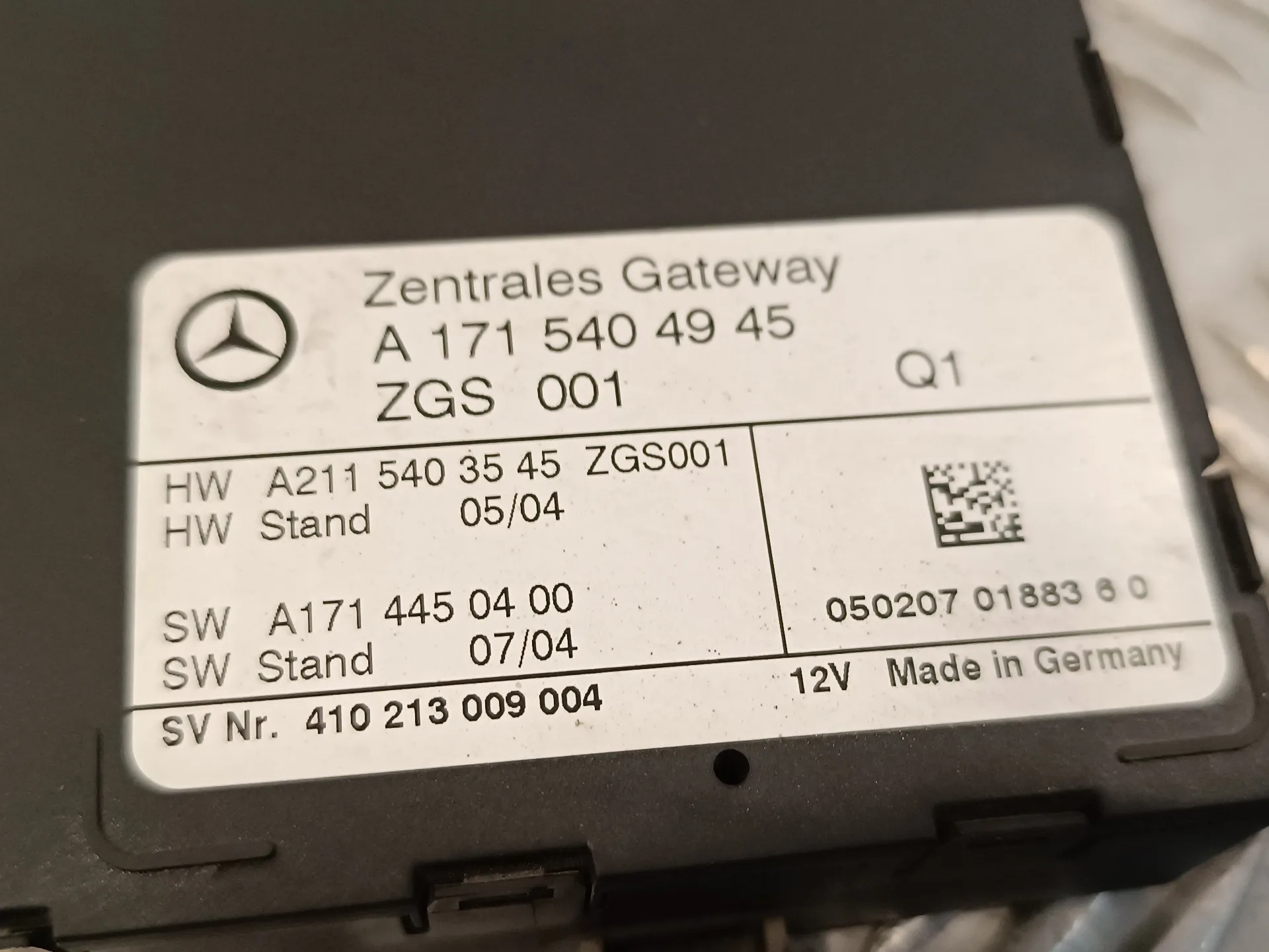 Modulo Electronico para Mercedes-Benz Clase Slk (W171) Roadster