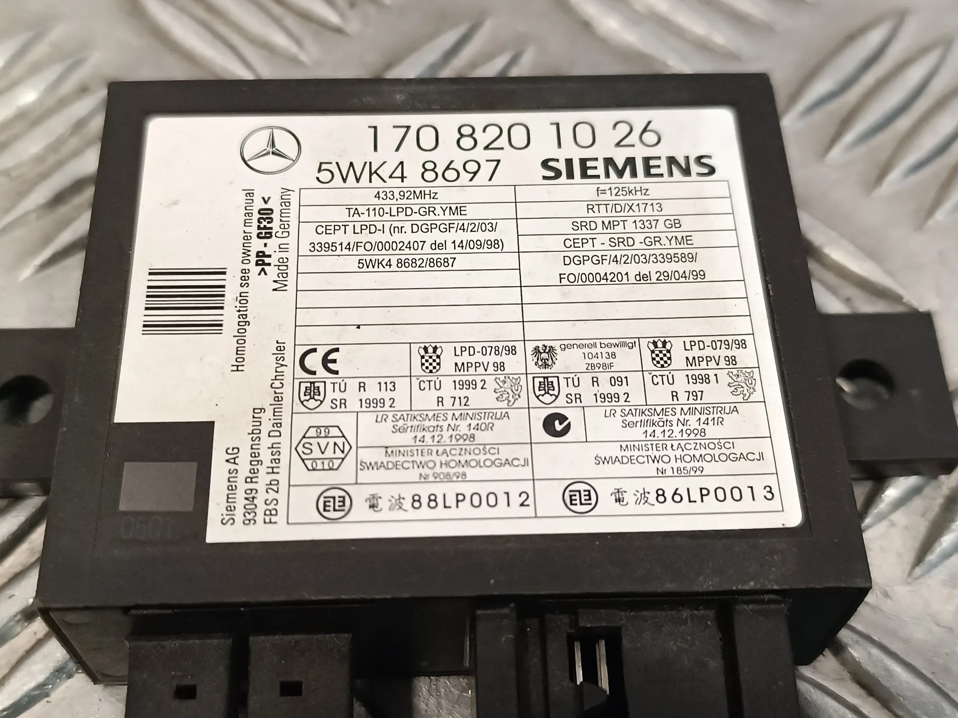 Modulo Electronico para Mercedes-Benz Clase Slk (W170) Roadster