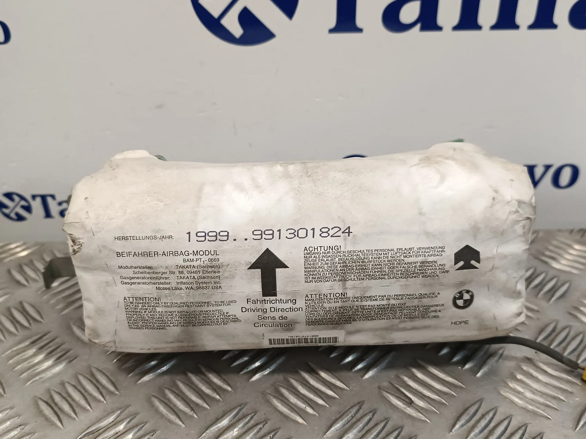 Airbag Delantero Derecho para Bmw Serie 3 Coupe (E46)
