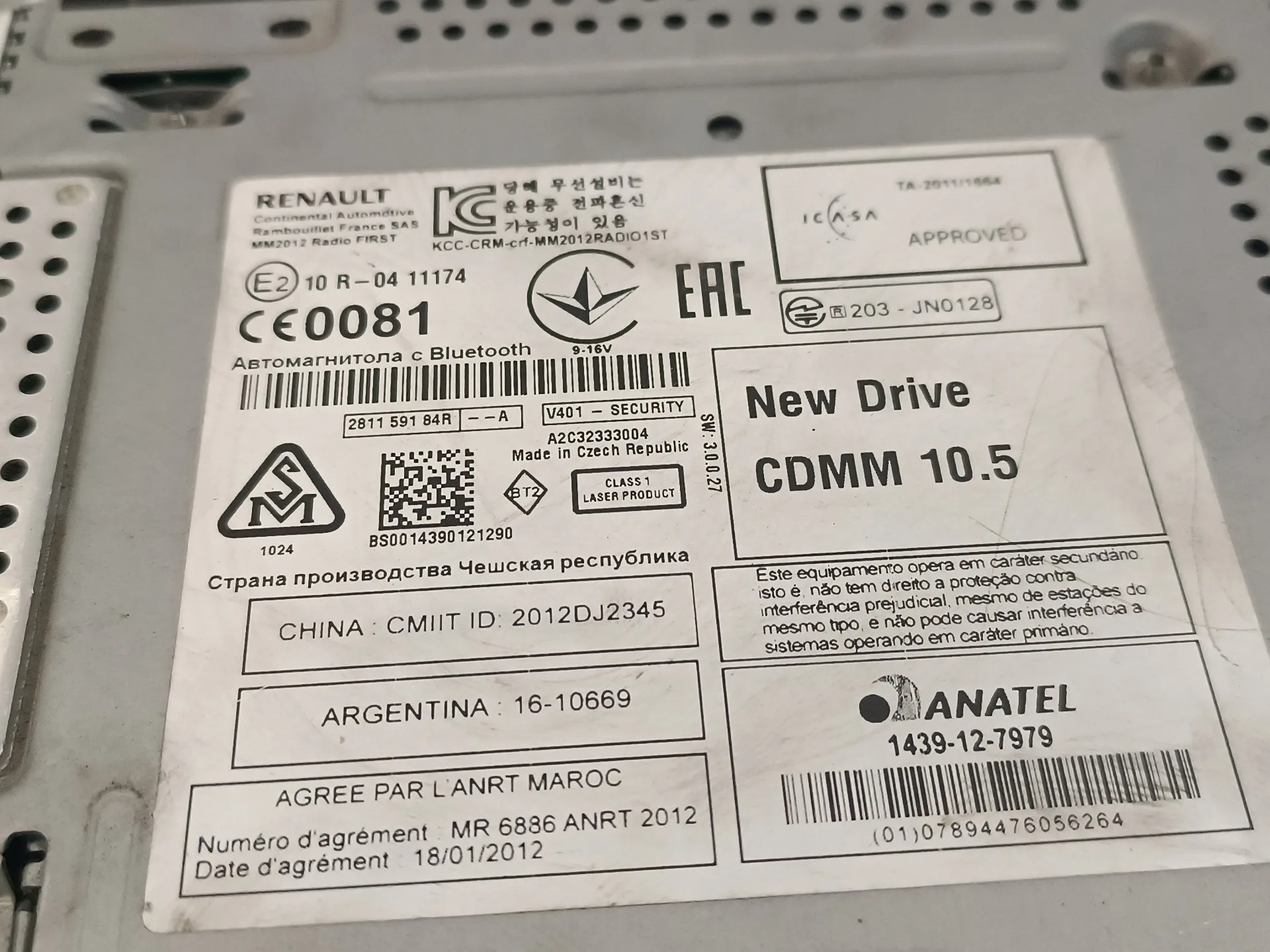 Sistema Audio / Radio Cd para Renault Megane Iii Berlina 5 P