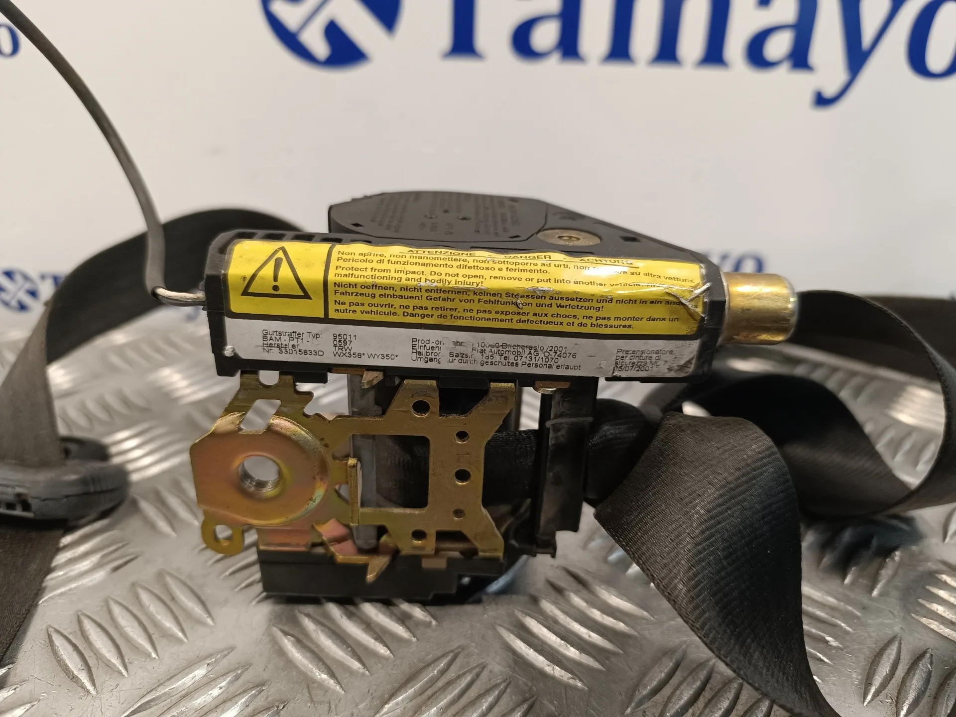 Cinturon Seguridad Delantero Derecho para Fiat Doblo (119)