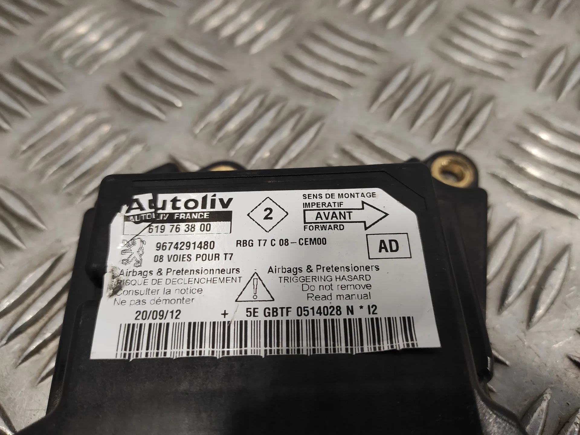 Centralita Airbag para Peugeot 308