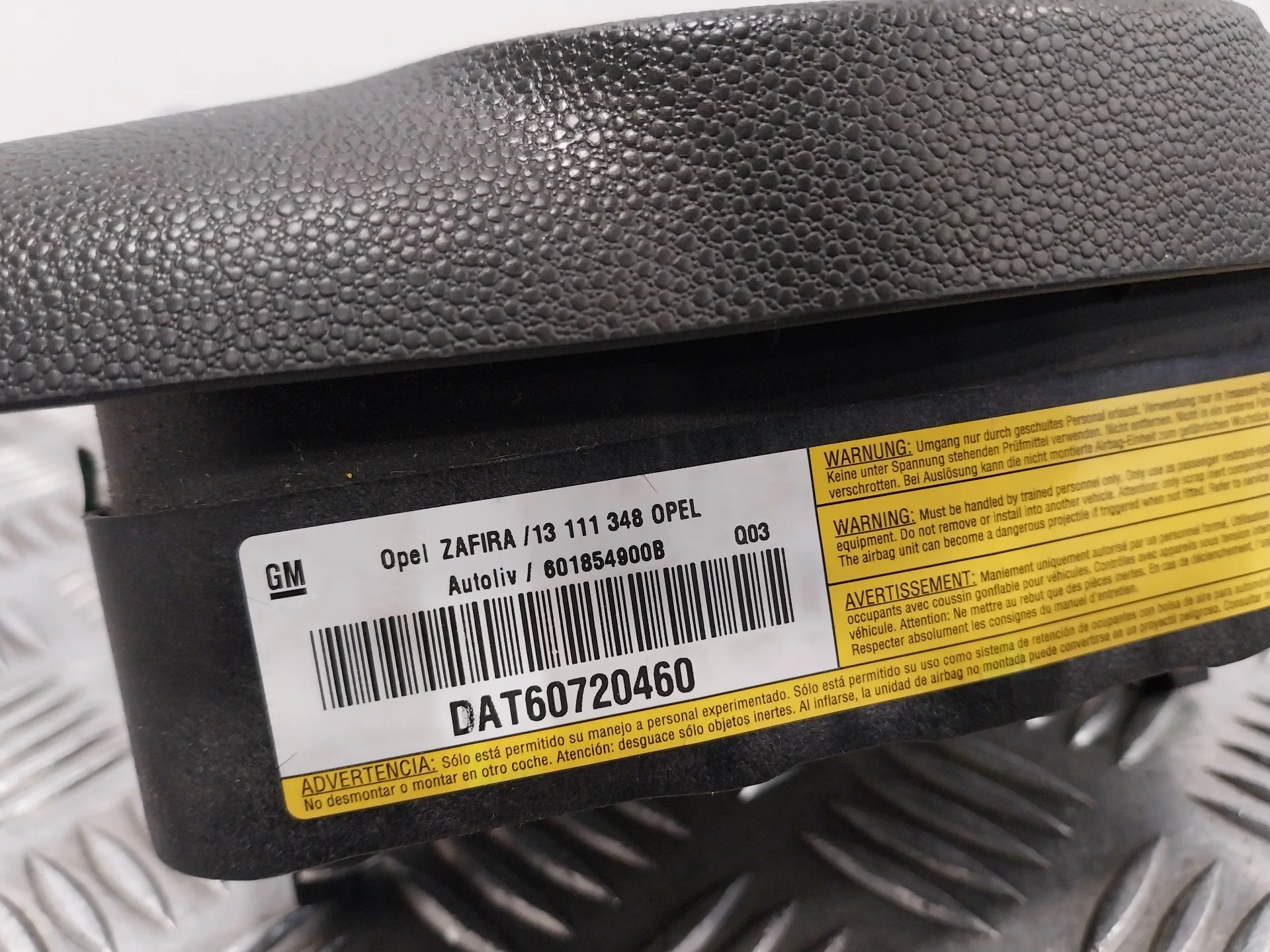 Airbag Delantero Izquierdo para Opel Zafira B