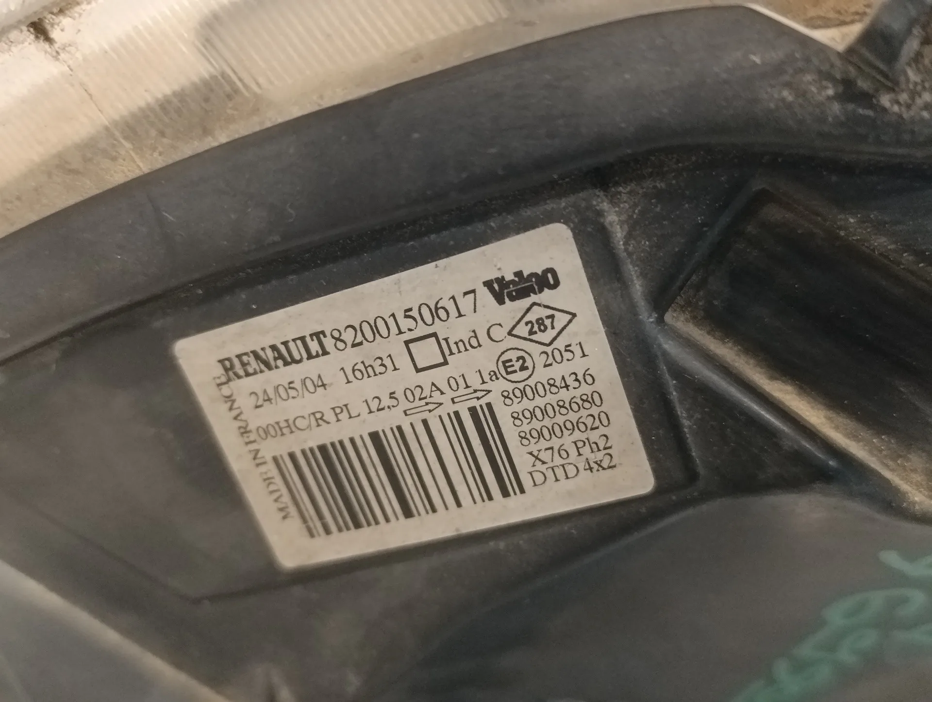 Faro Derecho para Renault Kangoo (F/Kc0)