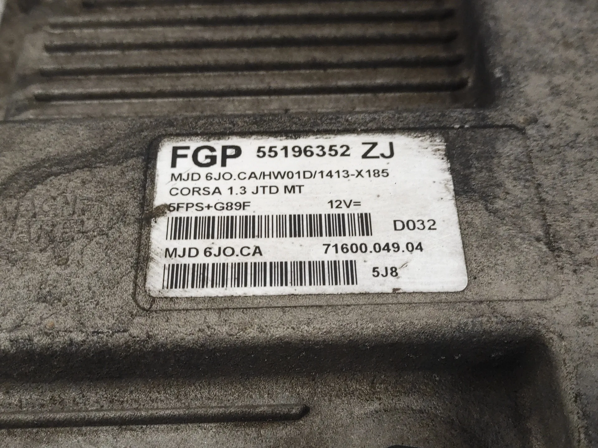Centralita Motor Uce para Opel Corsa C