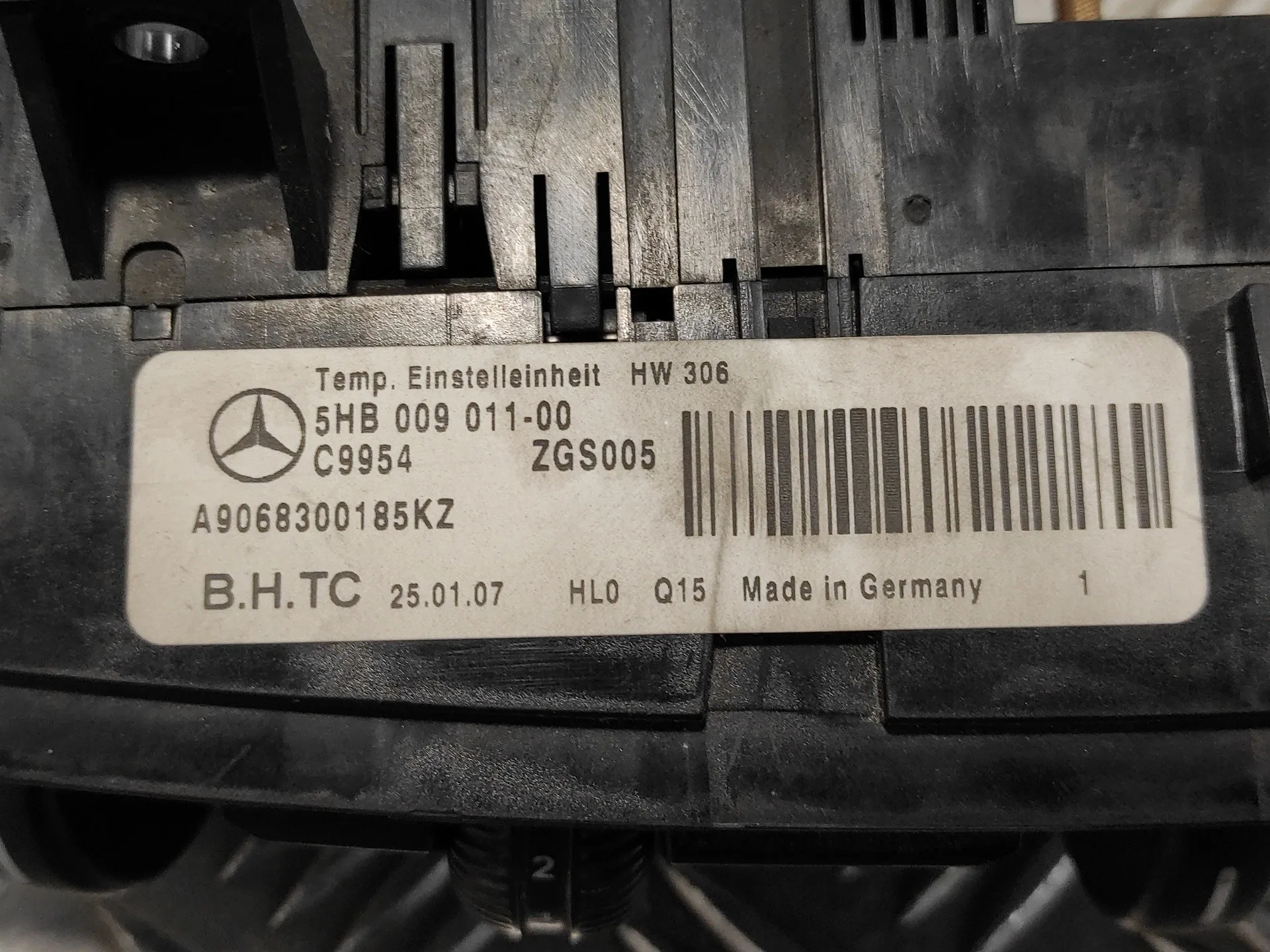 Mando Calefaccion / Aire Acondicionado para Mercedes-Benz Sprinterii Caja Abierta (Desde 01.06)