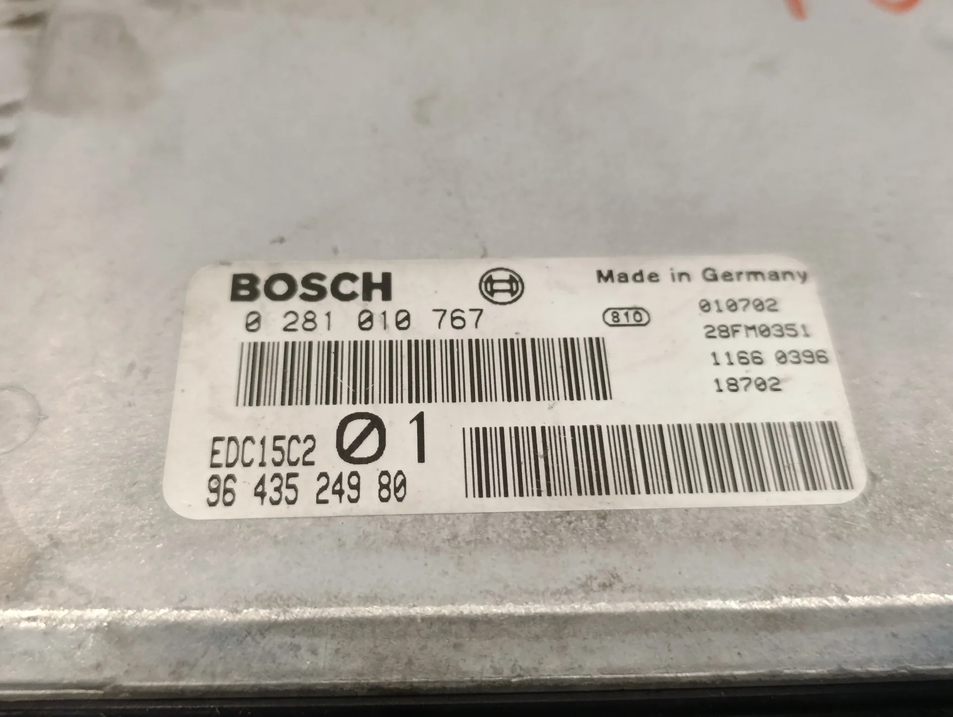 Centralita Motor Uce para Peugeot 206 Berlina