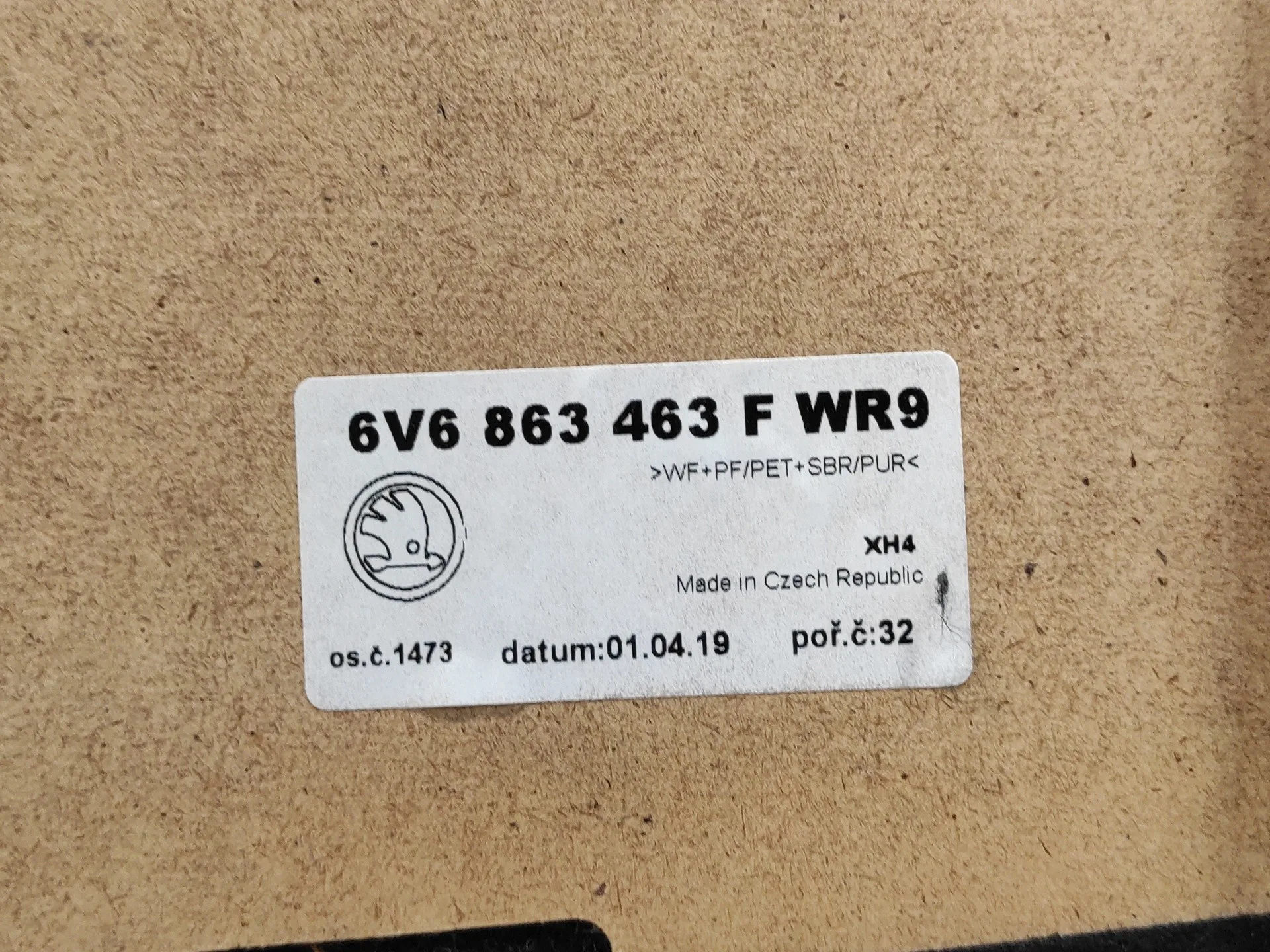 Tapizado Maletero para Skoda Fabia