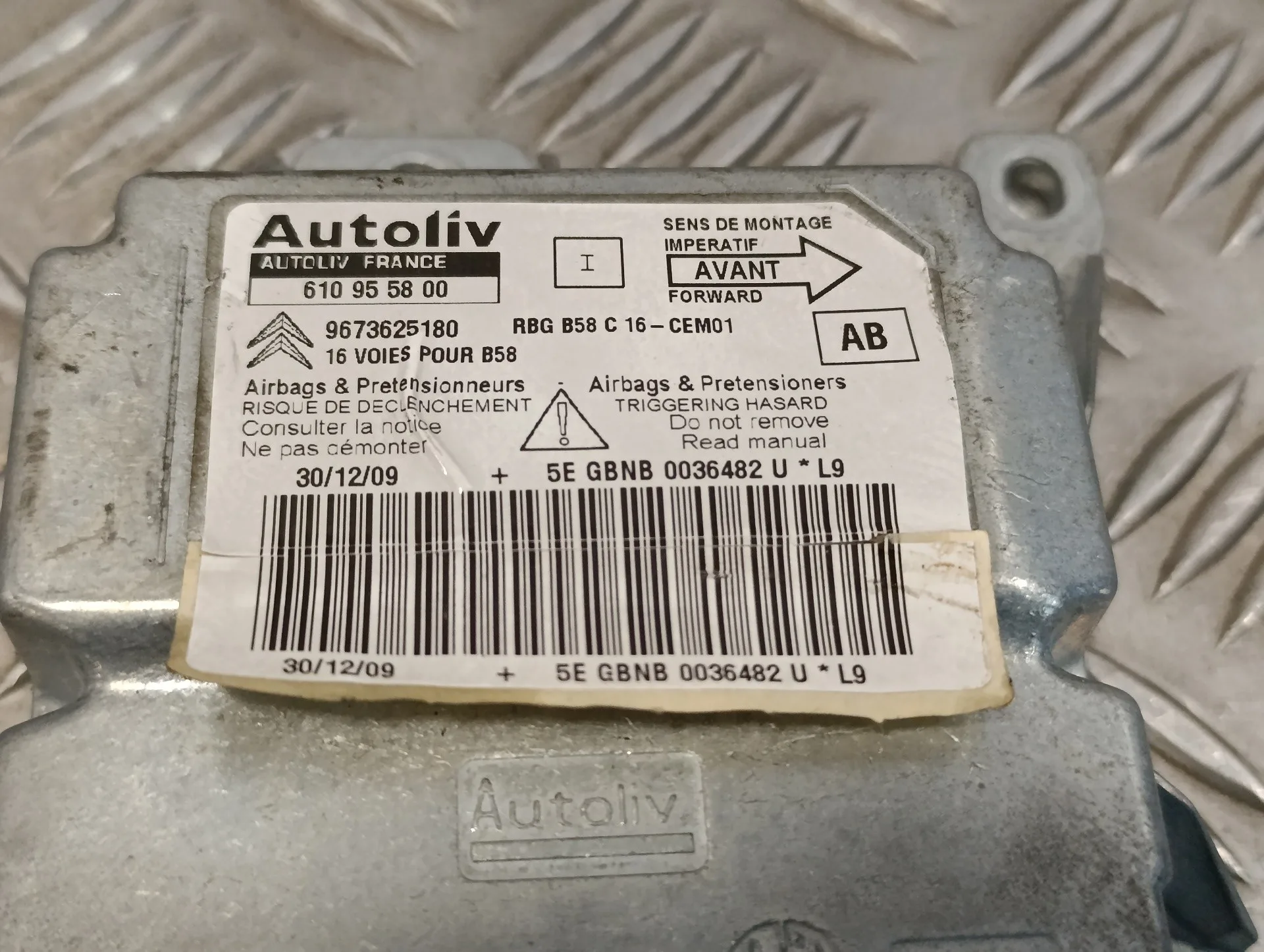 Centralita Airbag para Citroën C4 Grand Picasso