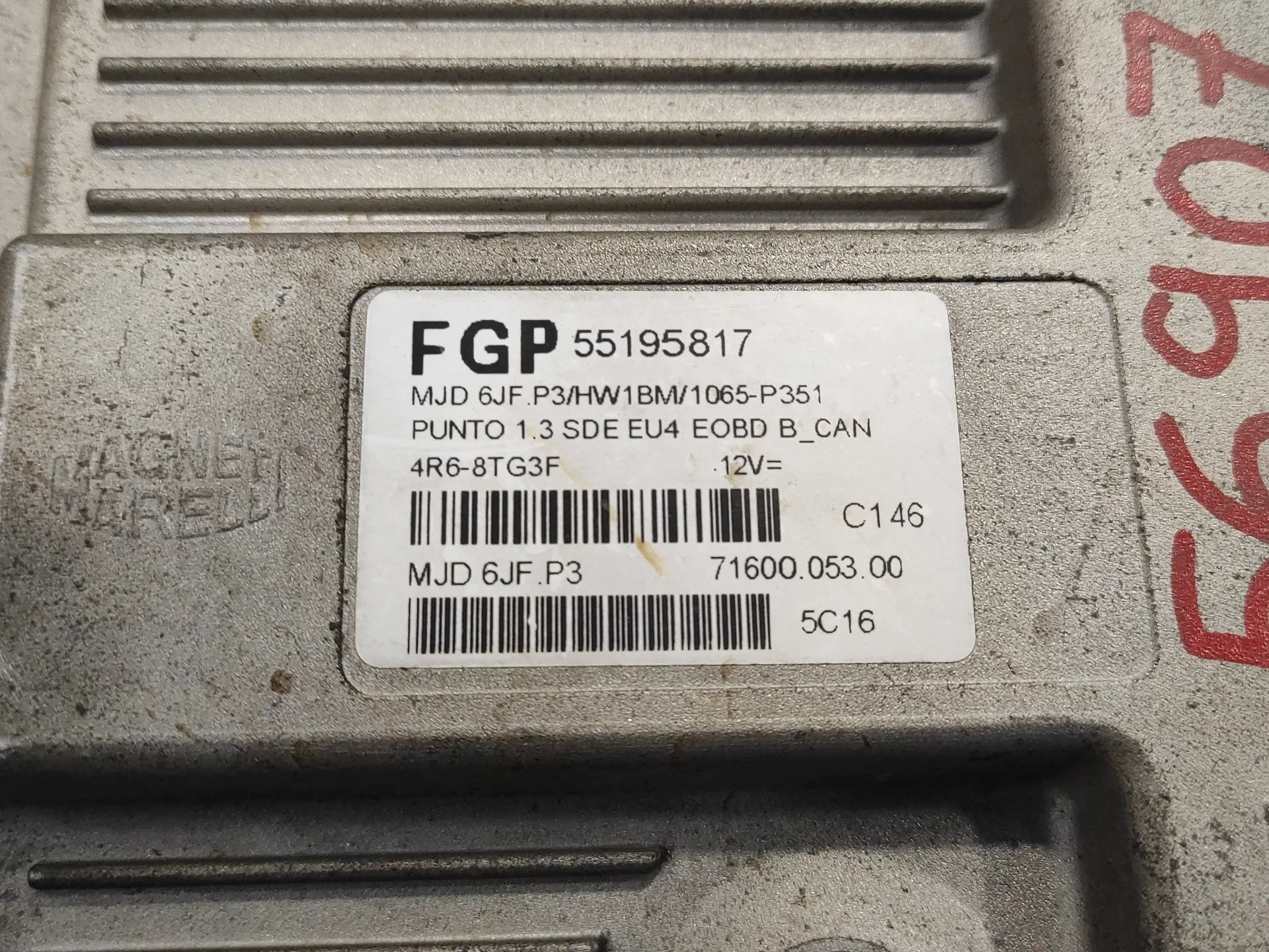 Centralita Motor Uce para Fiat Punto Berlina (188)