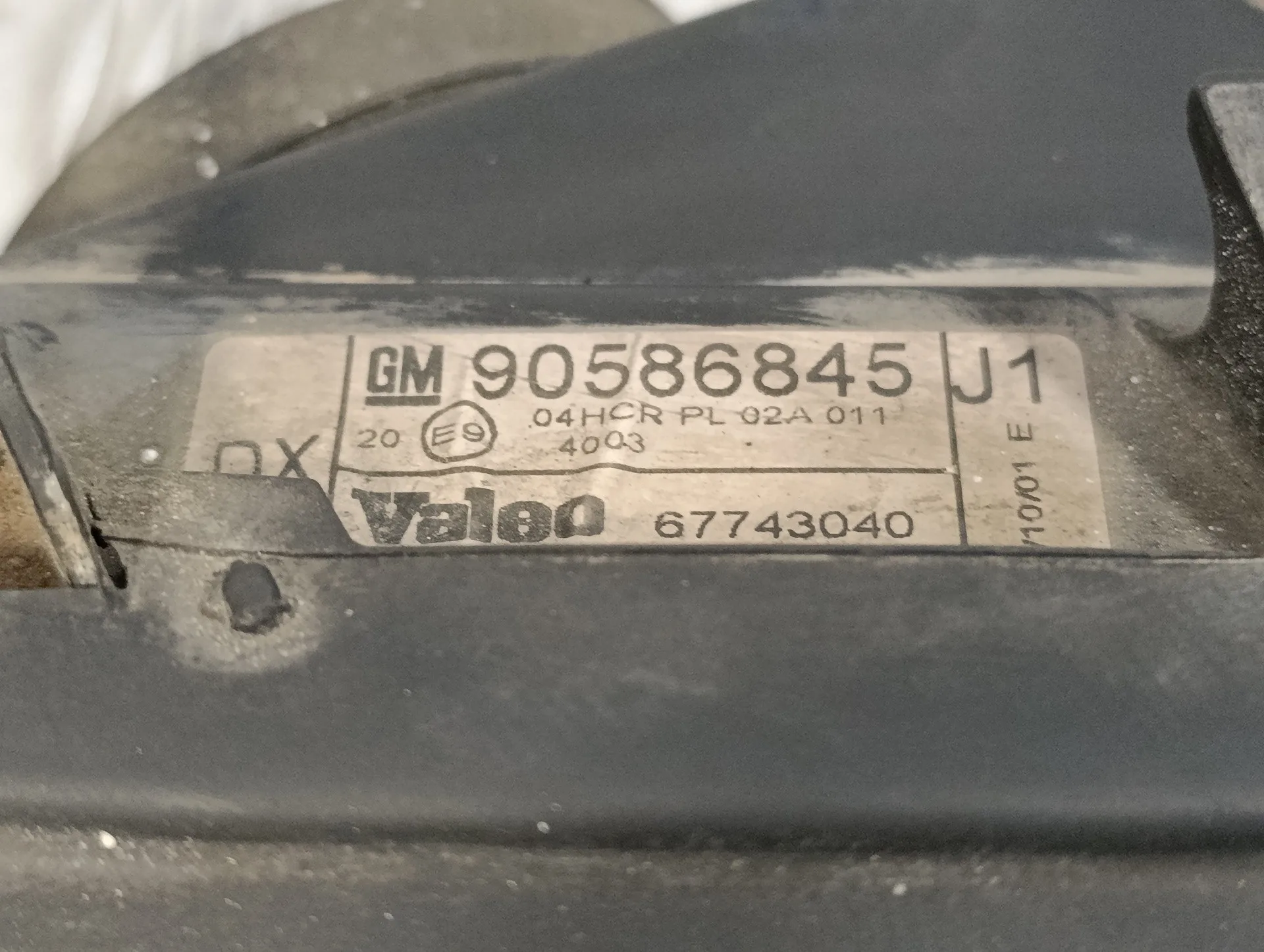 Faro Derecho para Opel Vectra B Berlina