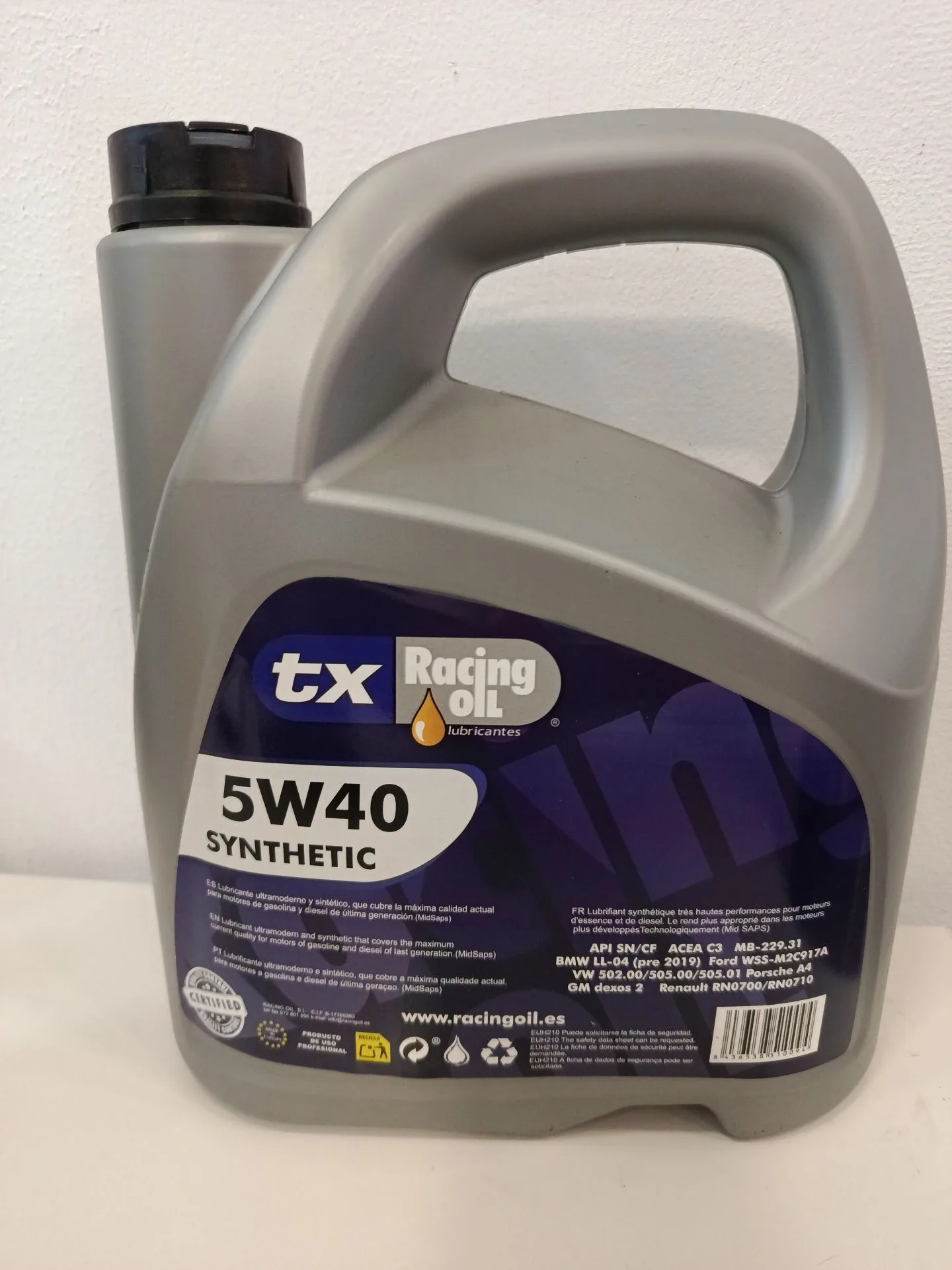 Aceite Tx Racing Oil 5W40 C3 5 L para » Otros... Modelos