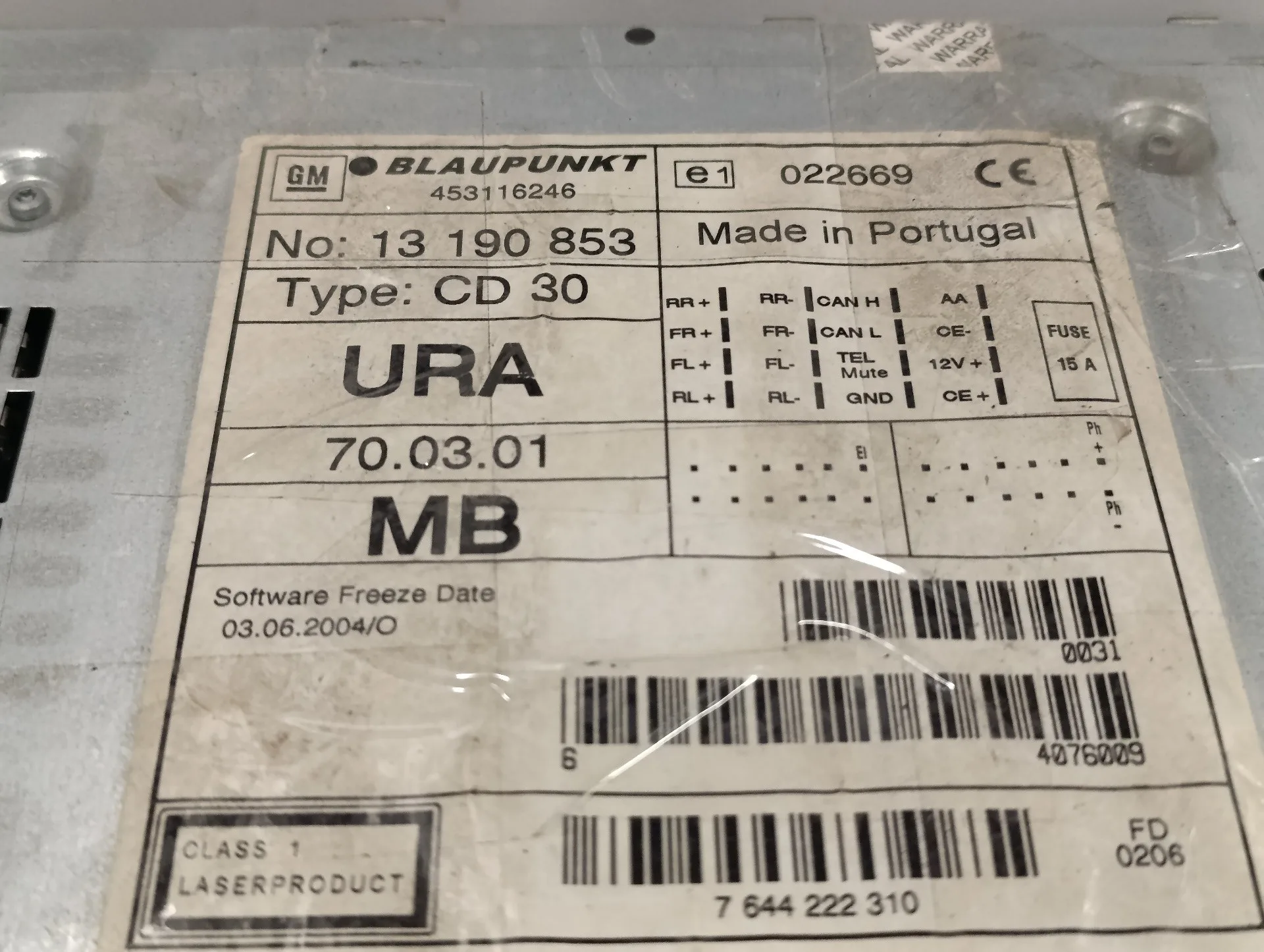 Sistema Audio / Radio Cd para Opel Meriva