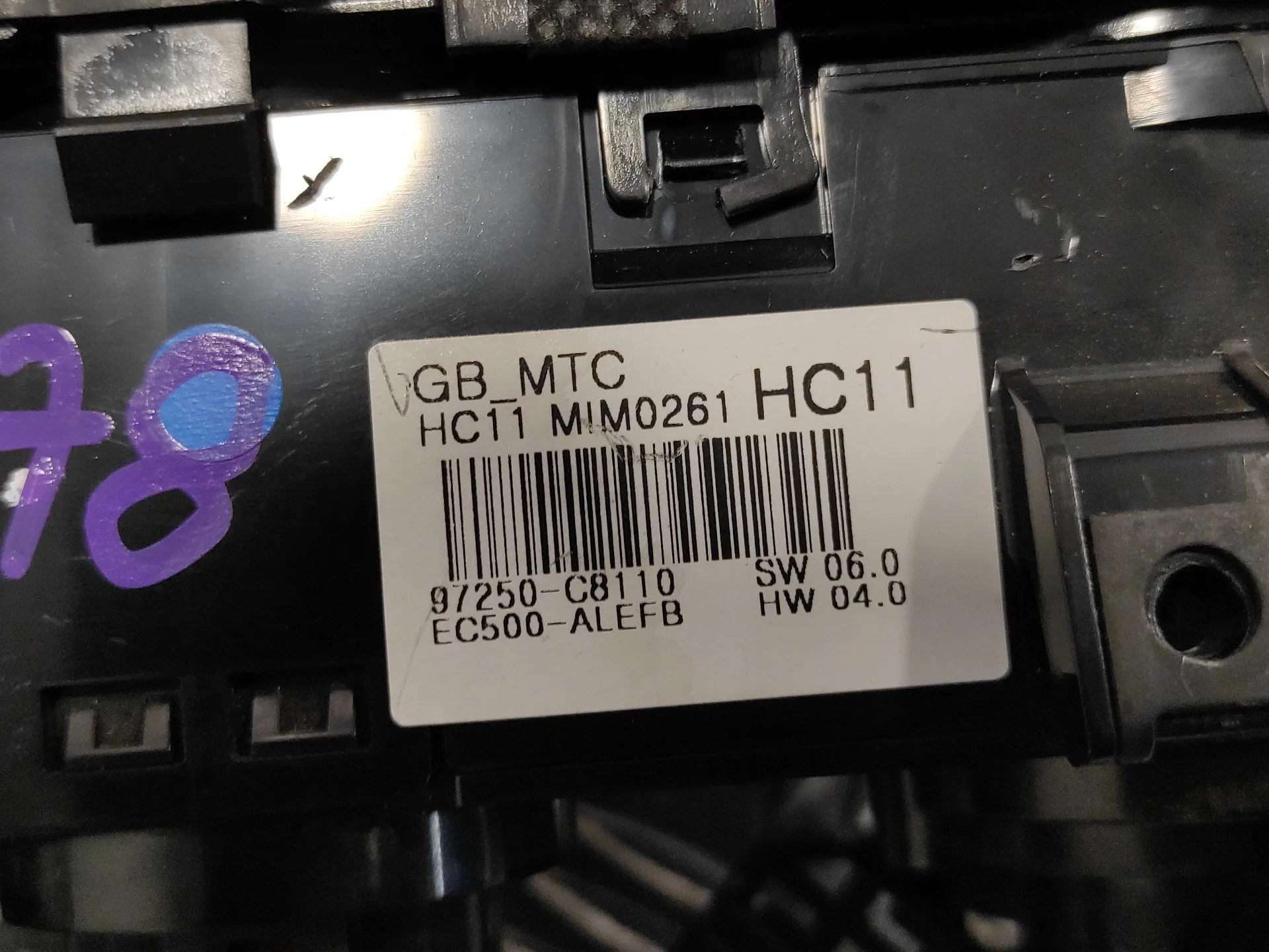 Mando Climatizador para Hyundai I20
