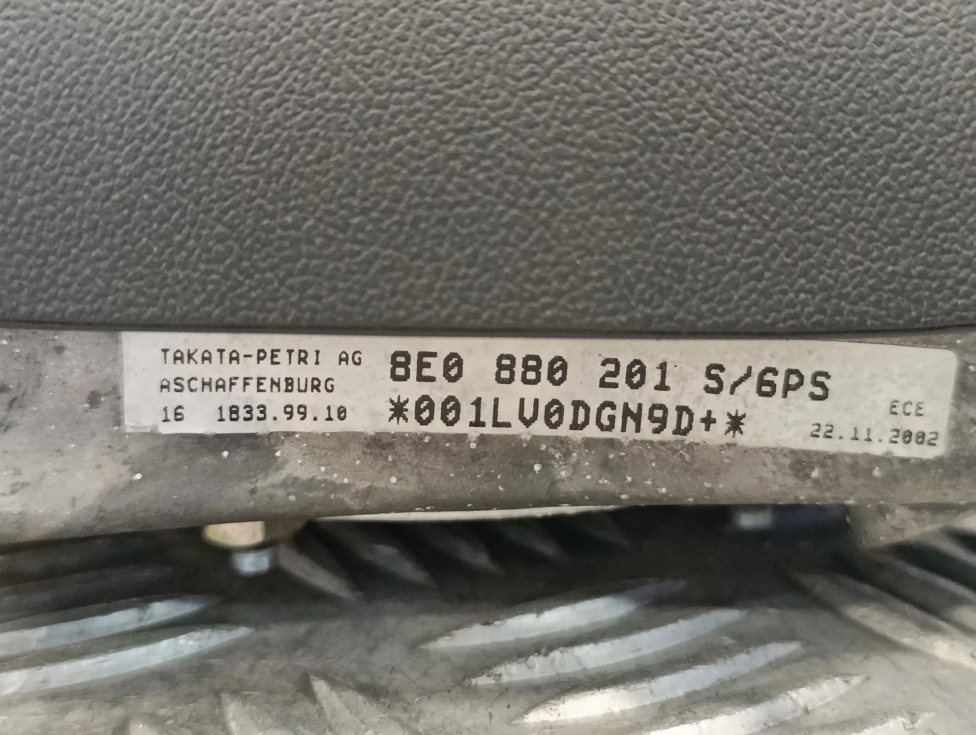 Airbag Delantero Izquierdo para Audi A3 (8L)