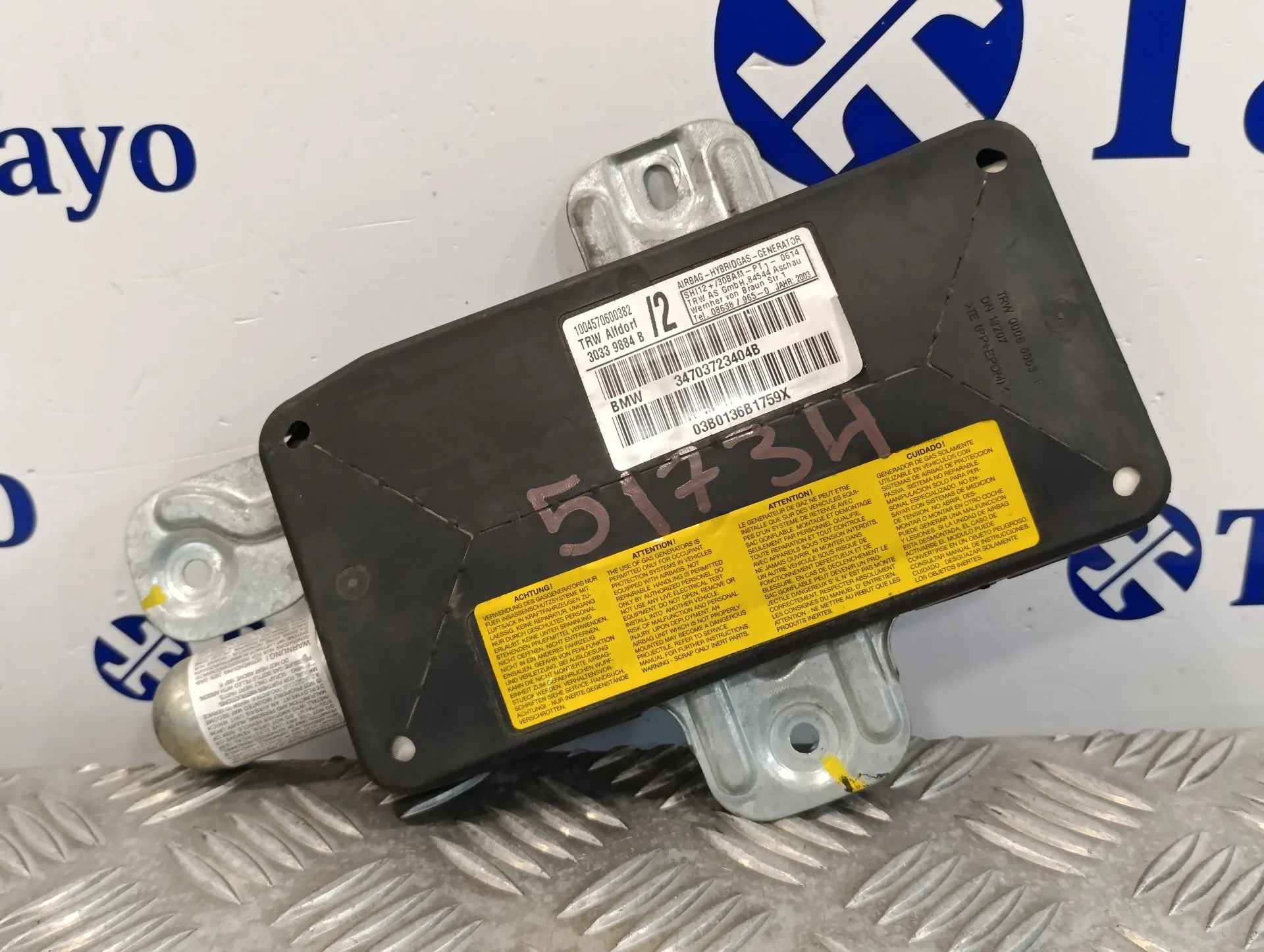 Airbag Lateral Delantero Derecho para Bmw X5 (E53)