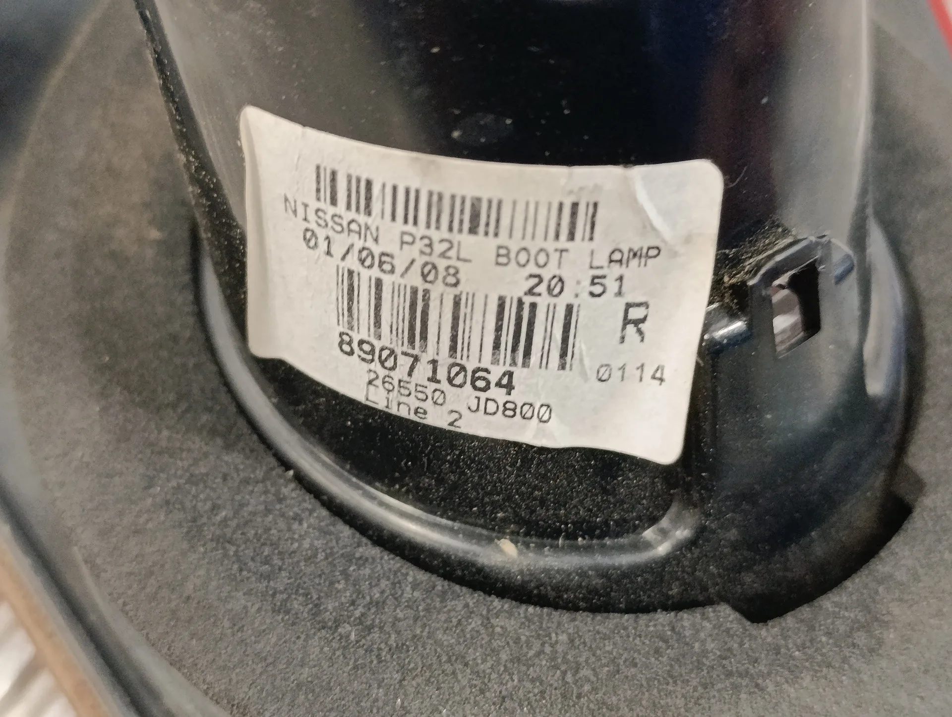 Piloto Trasero Derecho Interior para Nissan Qashqai (J10)