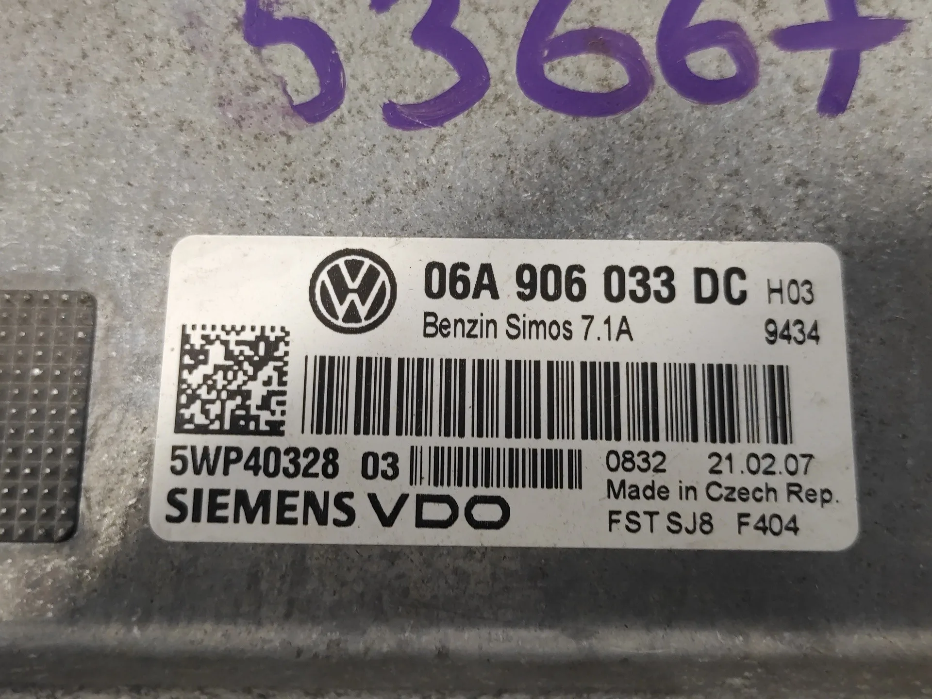 Centralita Motor Uce para Volkswagen Golf Plus (5M1)