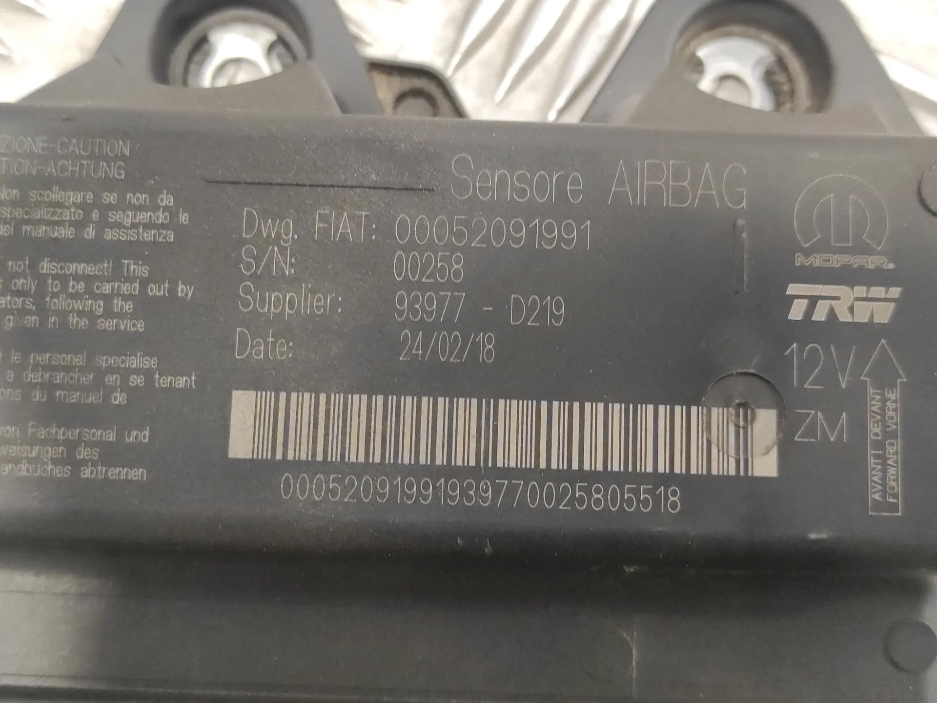 Centralita Airbag para Fiat Tipo Ii (357) Berlina