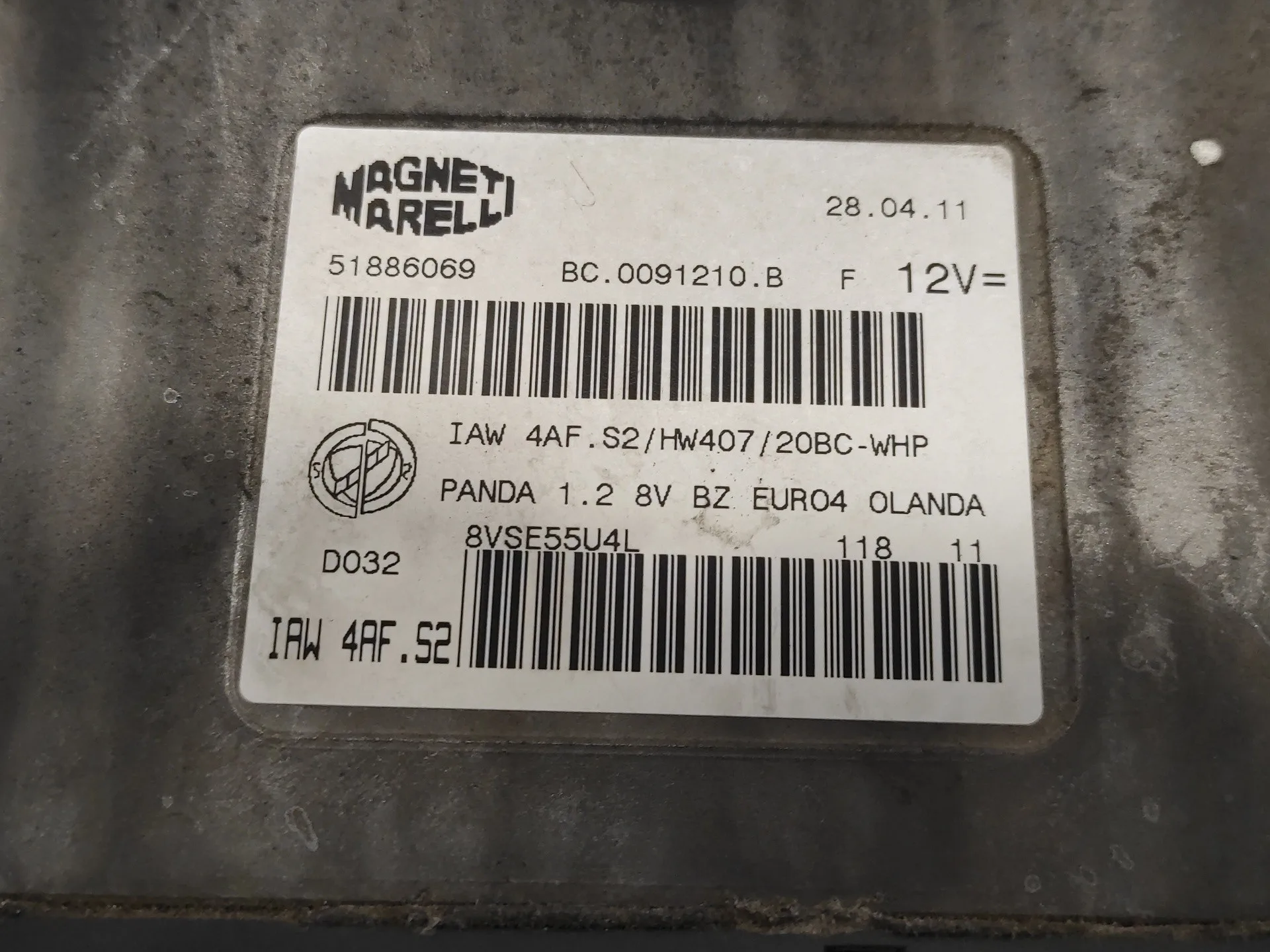 Centralita Motor Uce para Fiat Panda (169)
