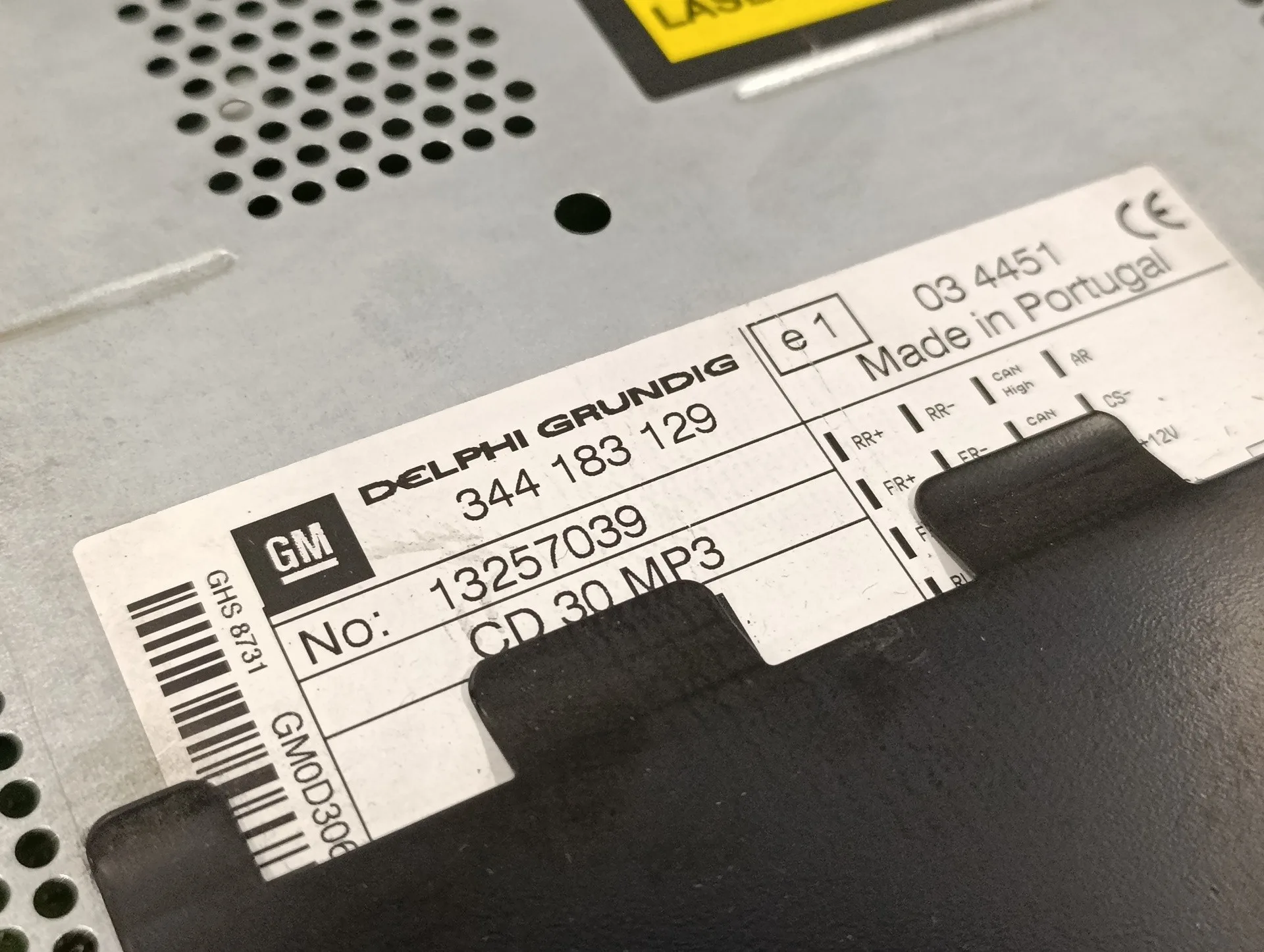 Sistema Audio / Radio Cd para Opel Corsa D